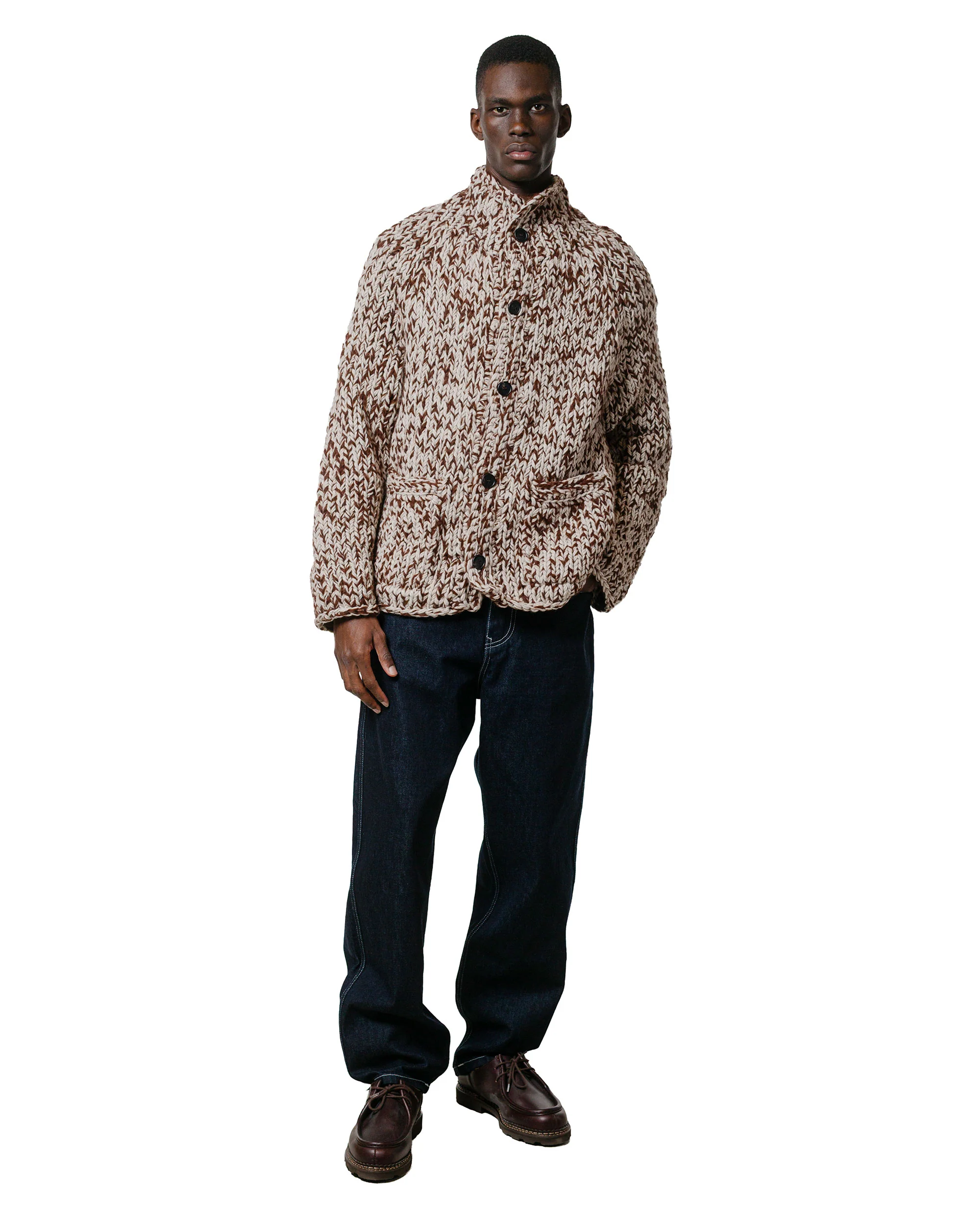 CASEY CASEY Cardigan Woalp Brown - Image 4