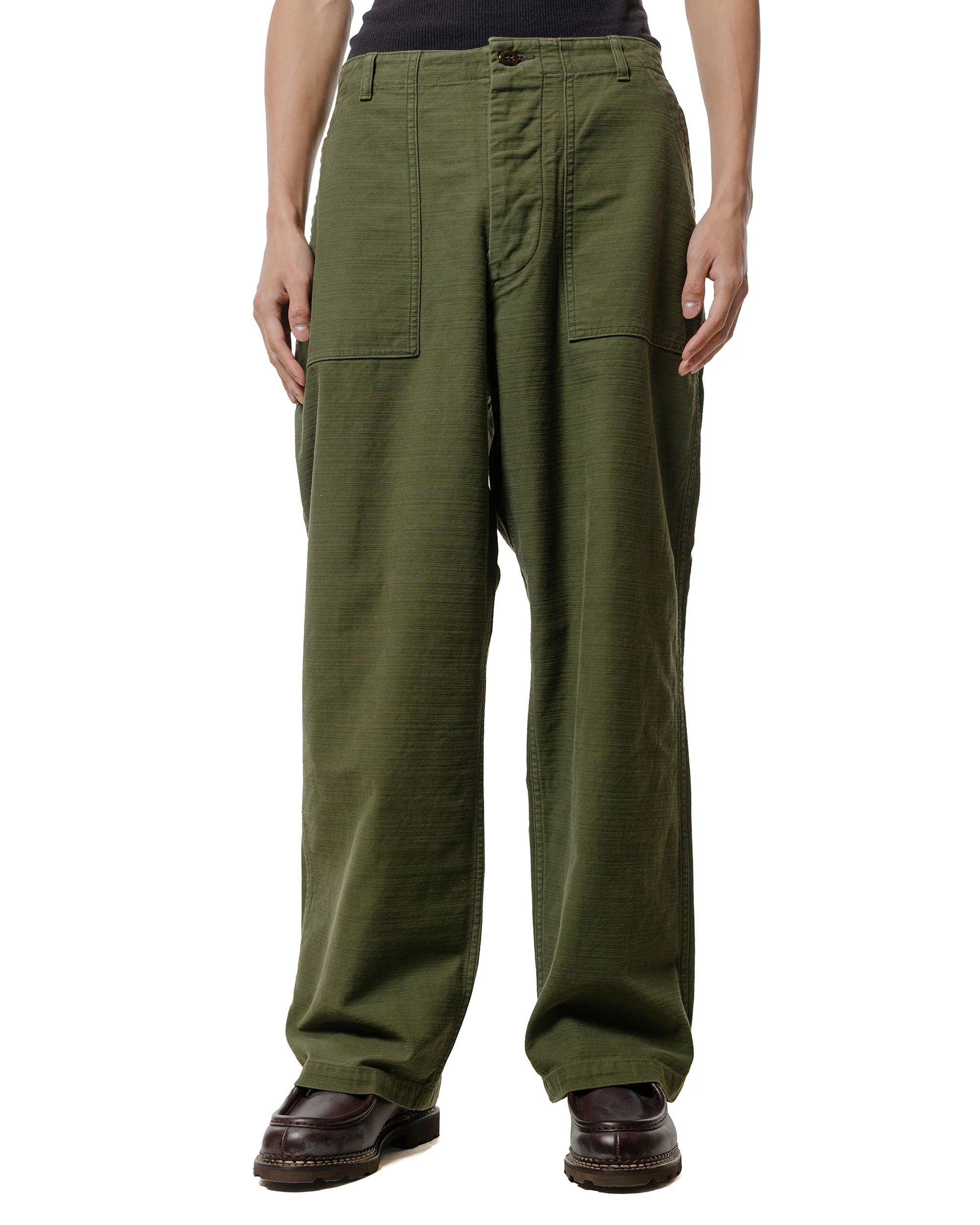 CIOTA Baker Pants (Baggy) Dark Olive Stone Wash - Image 2