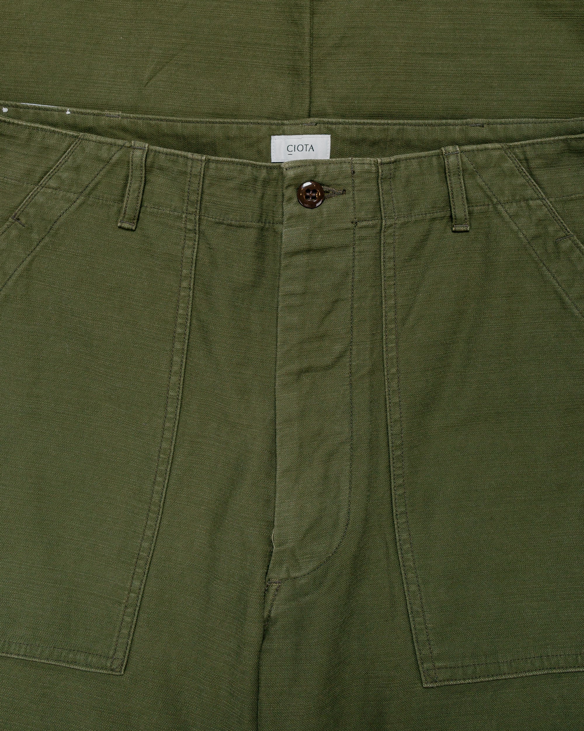 CIOTA Baker Pants (Baggy) Dark Olive Stone Wash - Image 5