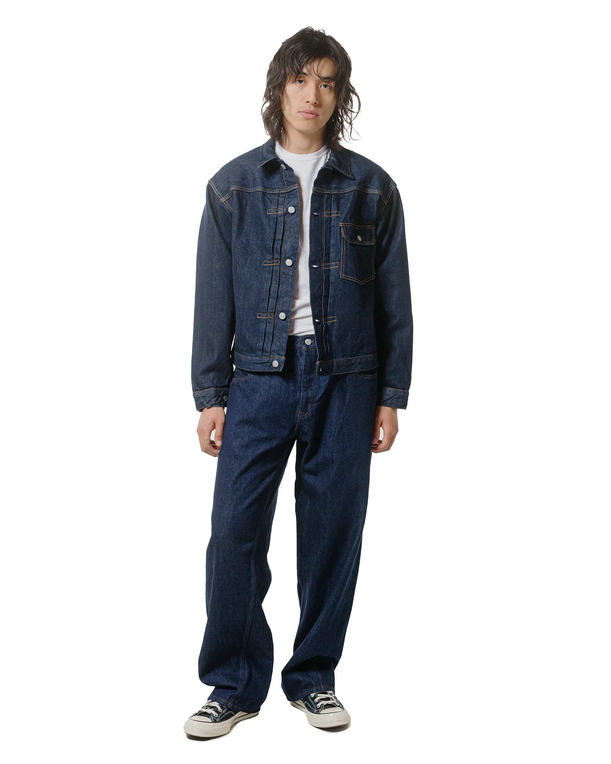 CIOTA Single Pocket Denim Jacket (Real Indigo) Navy One Wash - Image 4