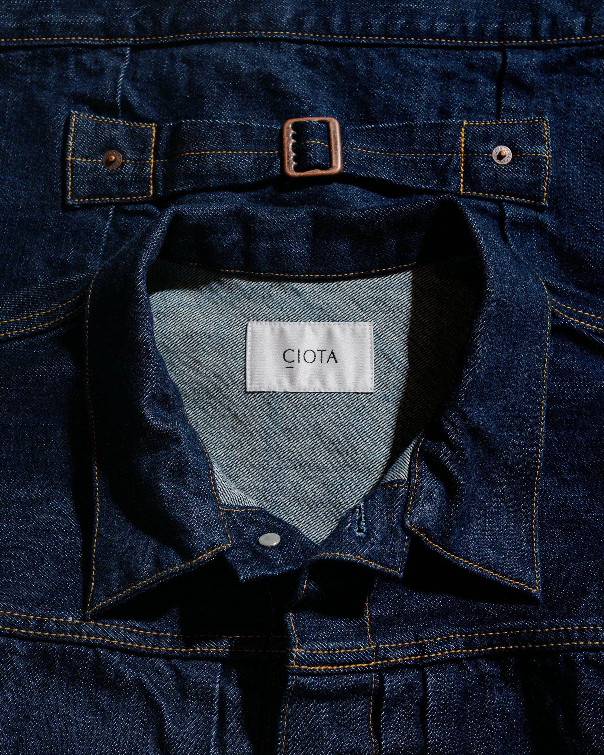 CIOTA Single Pocket Denim Jacket (Real Indigo) Navy One Wash - Image 5