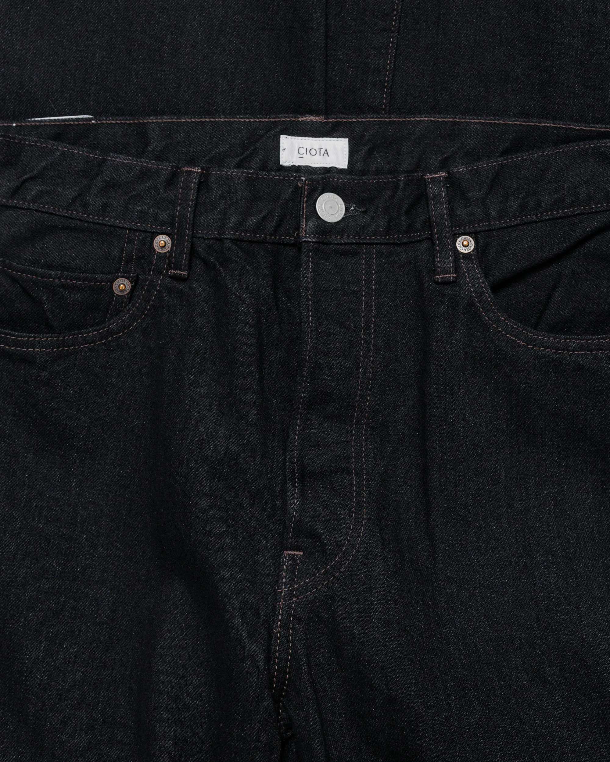 CIOTA Straight 5 Pocket Pants Black One Wash - Image 6