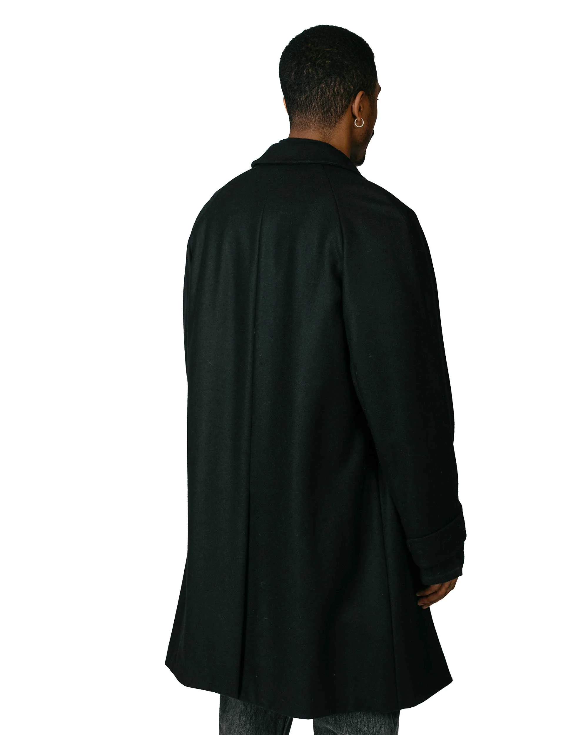 Cohérence Corb Melton Jersey Over Coat Black - Image 3