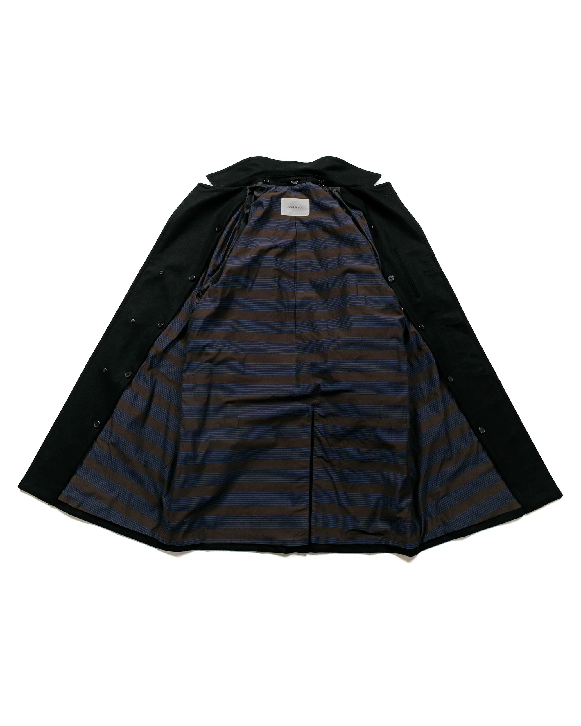 Cohérence Corb Melton Jersey Over Coat Black - Image 7