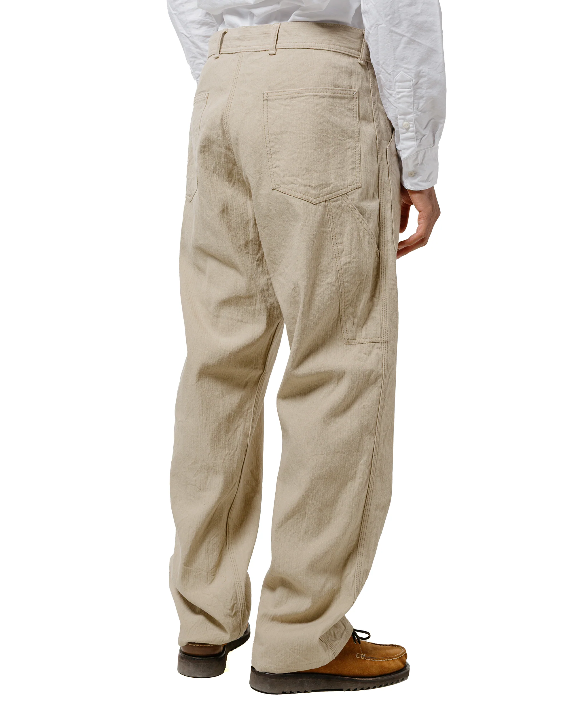 Cohérence Paul Linen/Cotton Chevron Trouser Ivory - Image 3