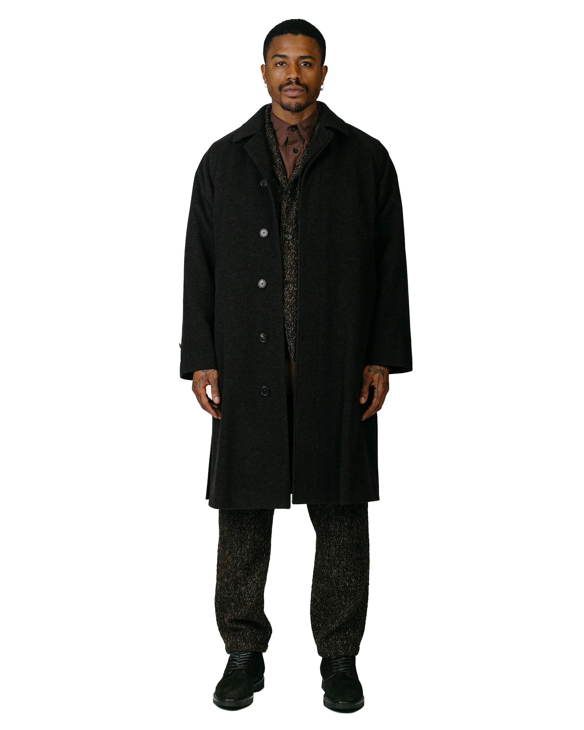 Cohérence Ruiz Mosser Jersey Over Coat Brown - Image 4