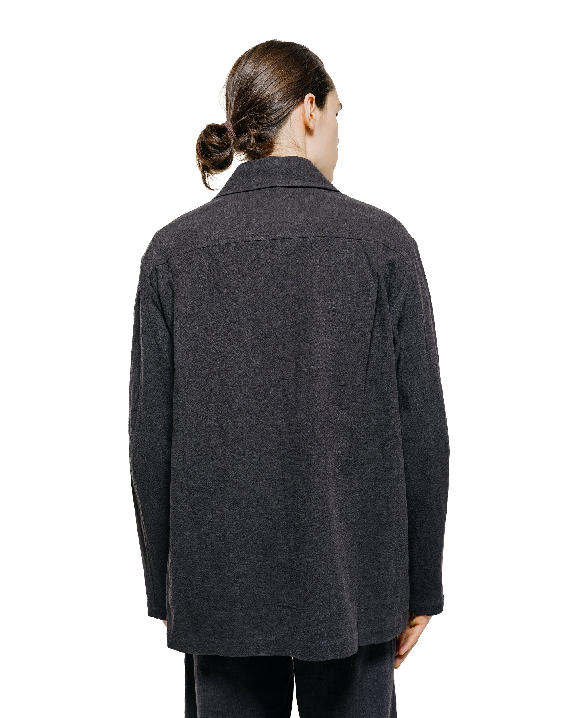 Conkers Field Shirt Ramie Charcoal - Image 3