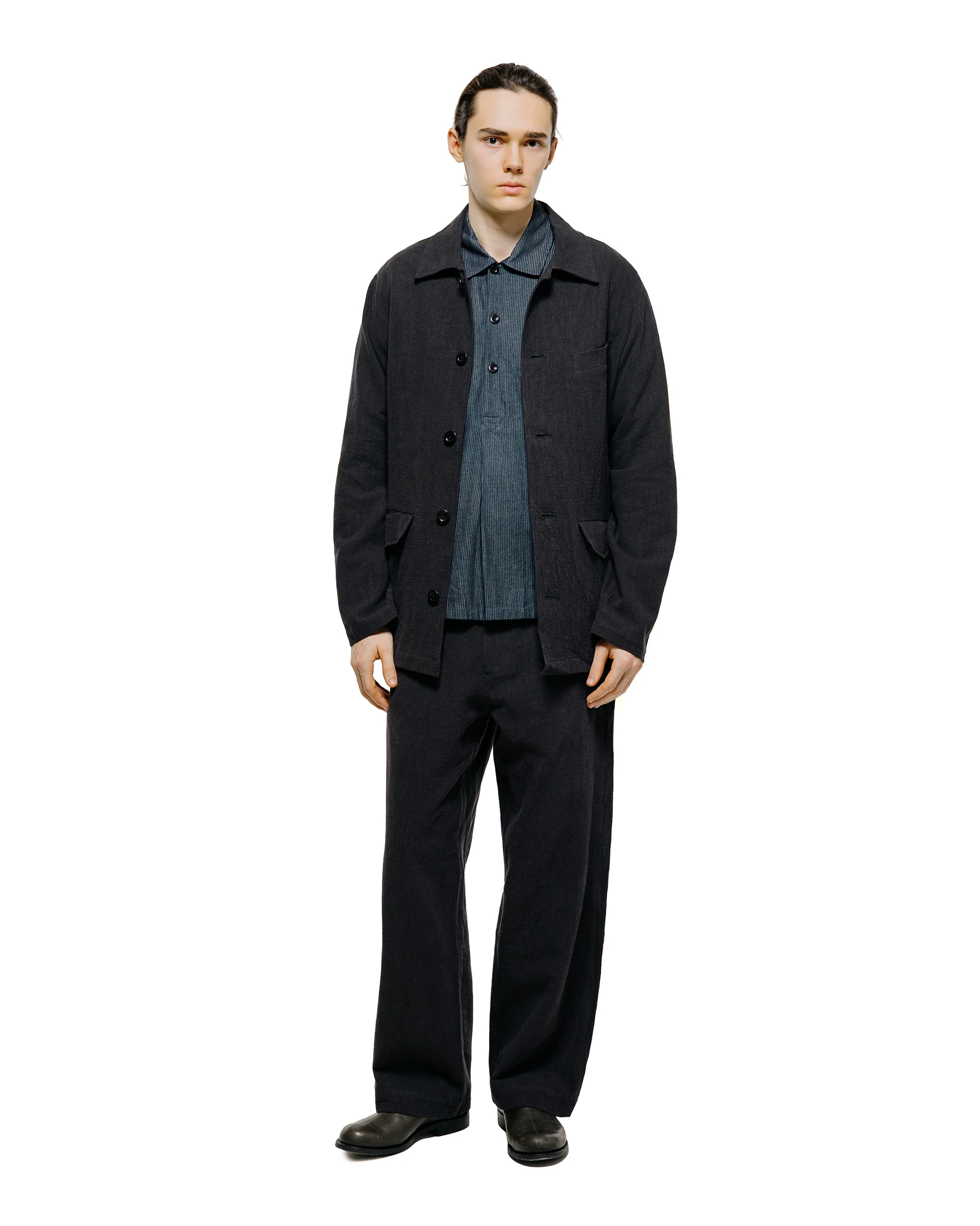 Conkers Night Shirt Striped Cotton Navy - Image 4