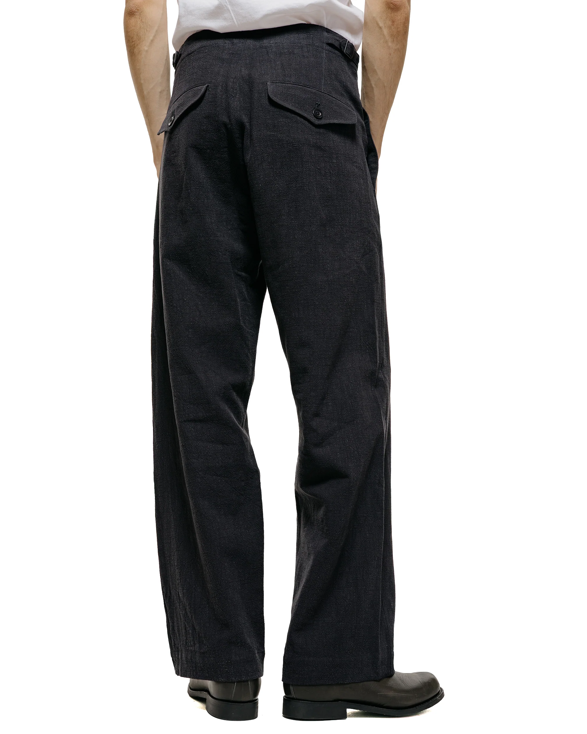 Conkers Tavern Trousers Ramie Charcoal - Image 3