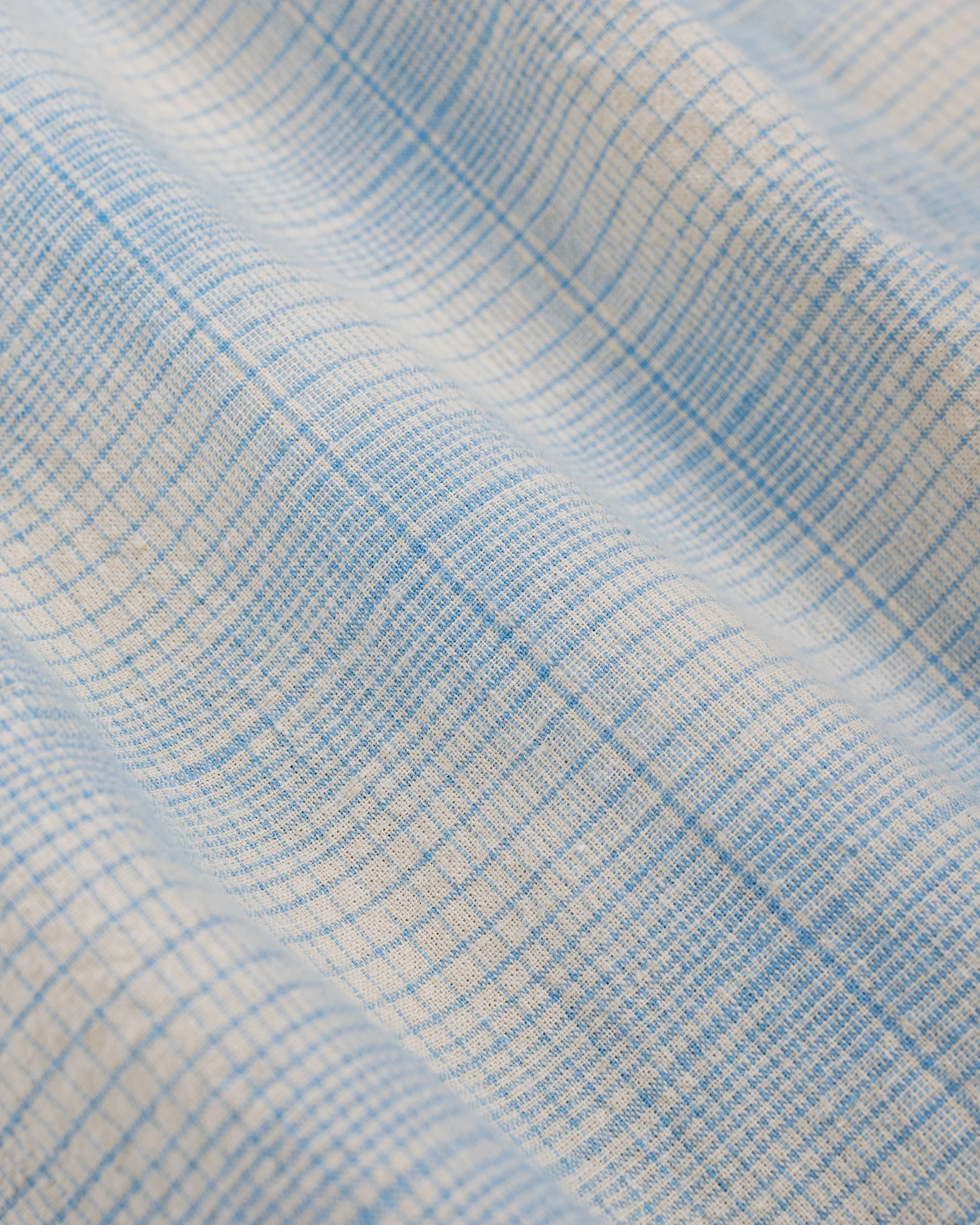 Corridor Linen Plaid SS Light Blue - Image 5