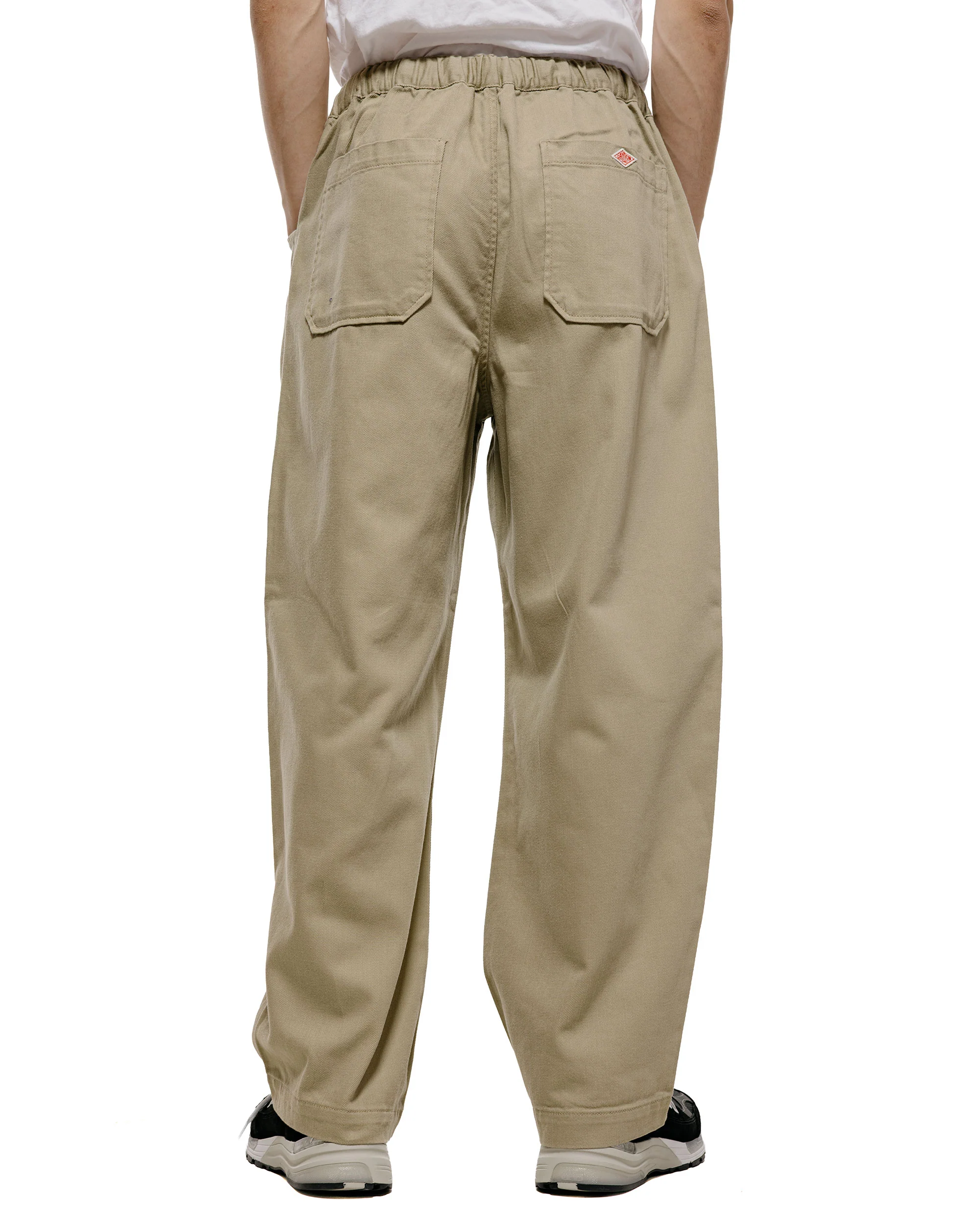 Danton Loose Chino Cloth Tuck Pants Beige - Image 3