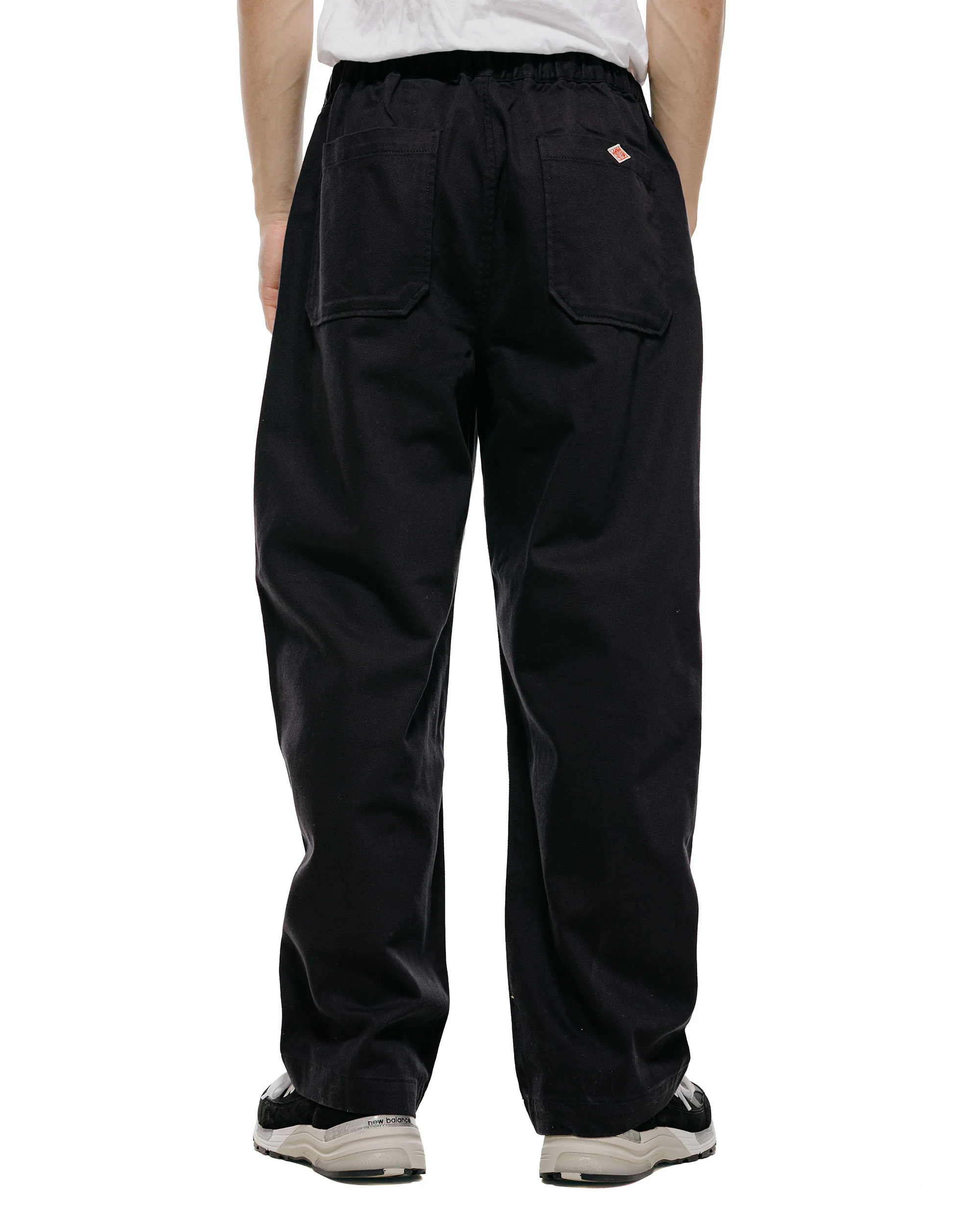 Danton Loose Chino Cloth Tuck Pants Black - Image 3