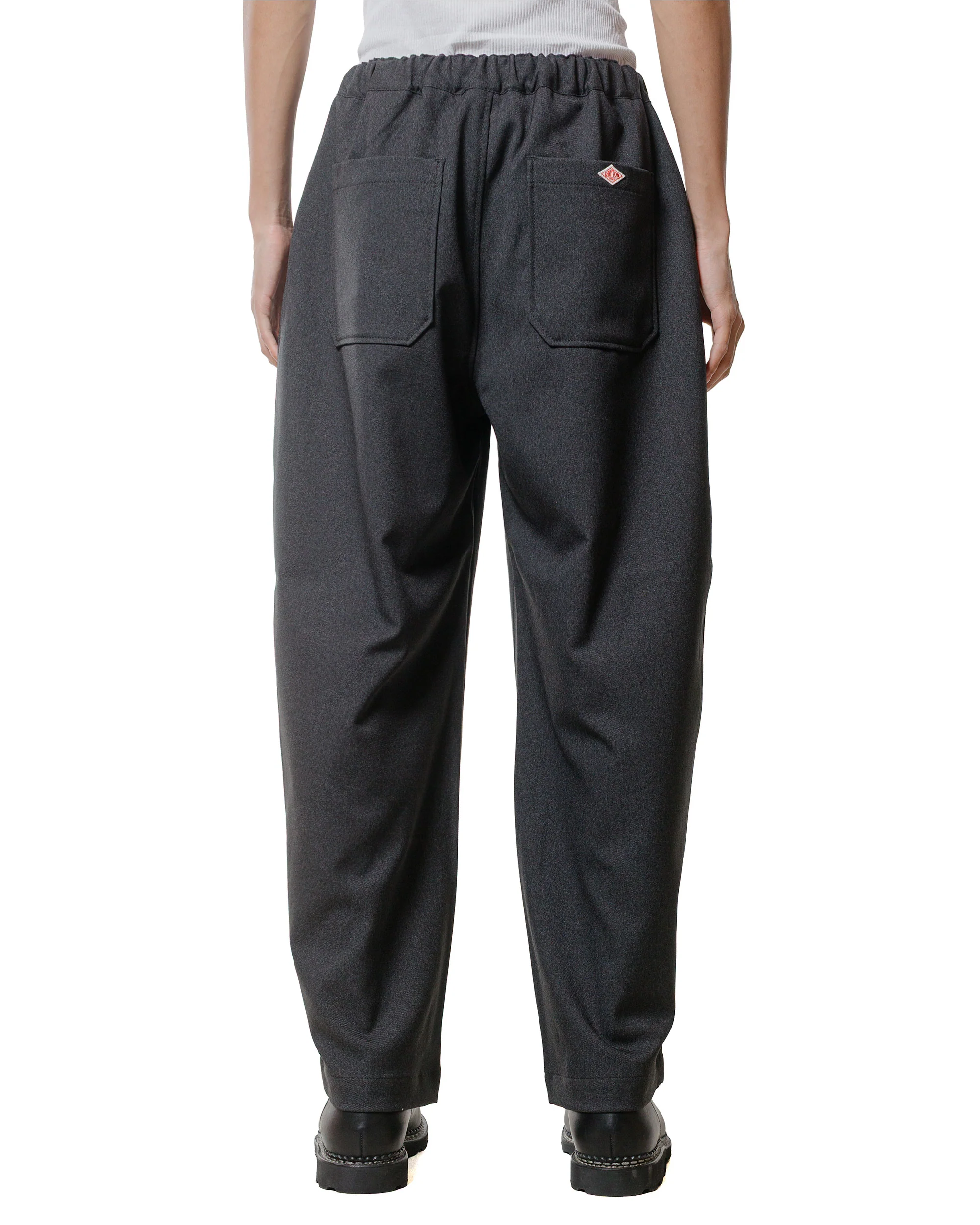 Danton Polyester Flannel Tuck Pants Dark Green/Grey - Image 3