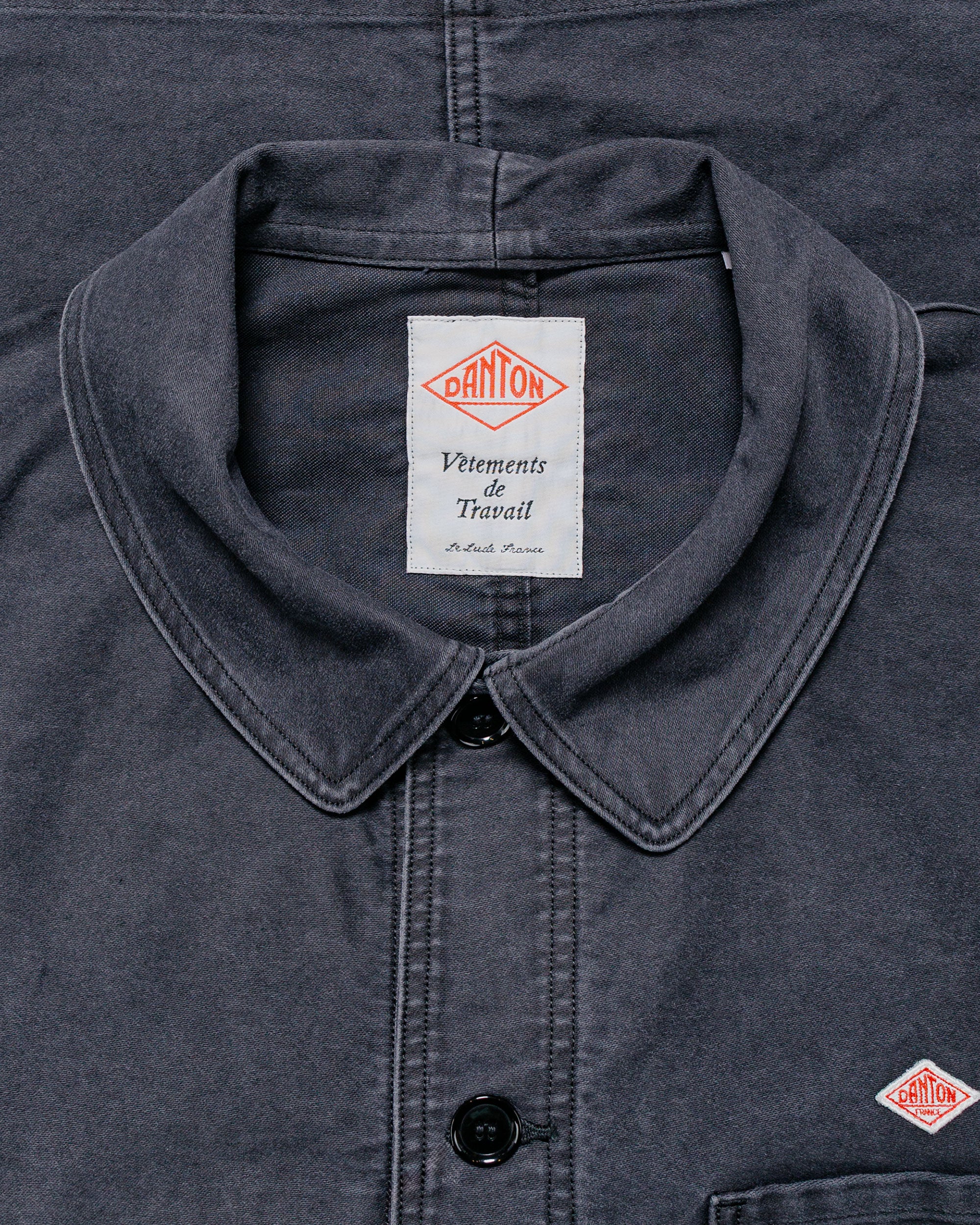 Danton Sulfur Dye Heavy Moleskin Wide Coveralls Black - Image 5