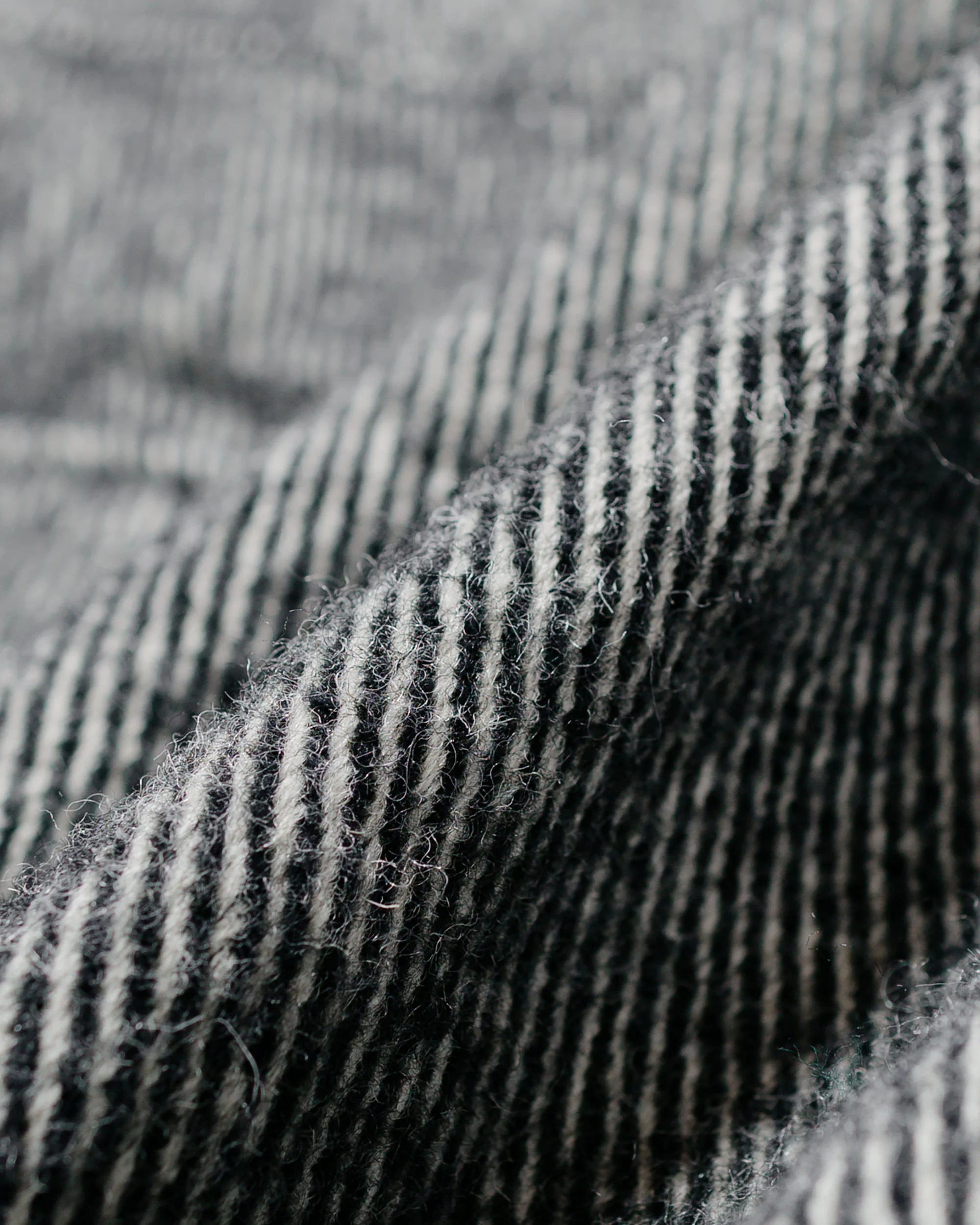Engineered Garments Chester Coat Black Wool Shaggy Twill - Image 8