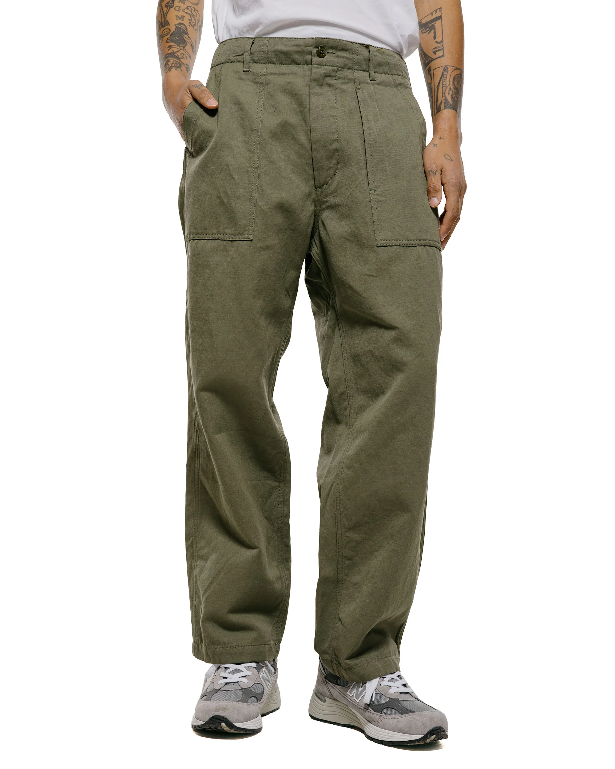 Engineered Garments Fatigue Pant Olive CL Heavy Twill - Image 2