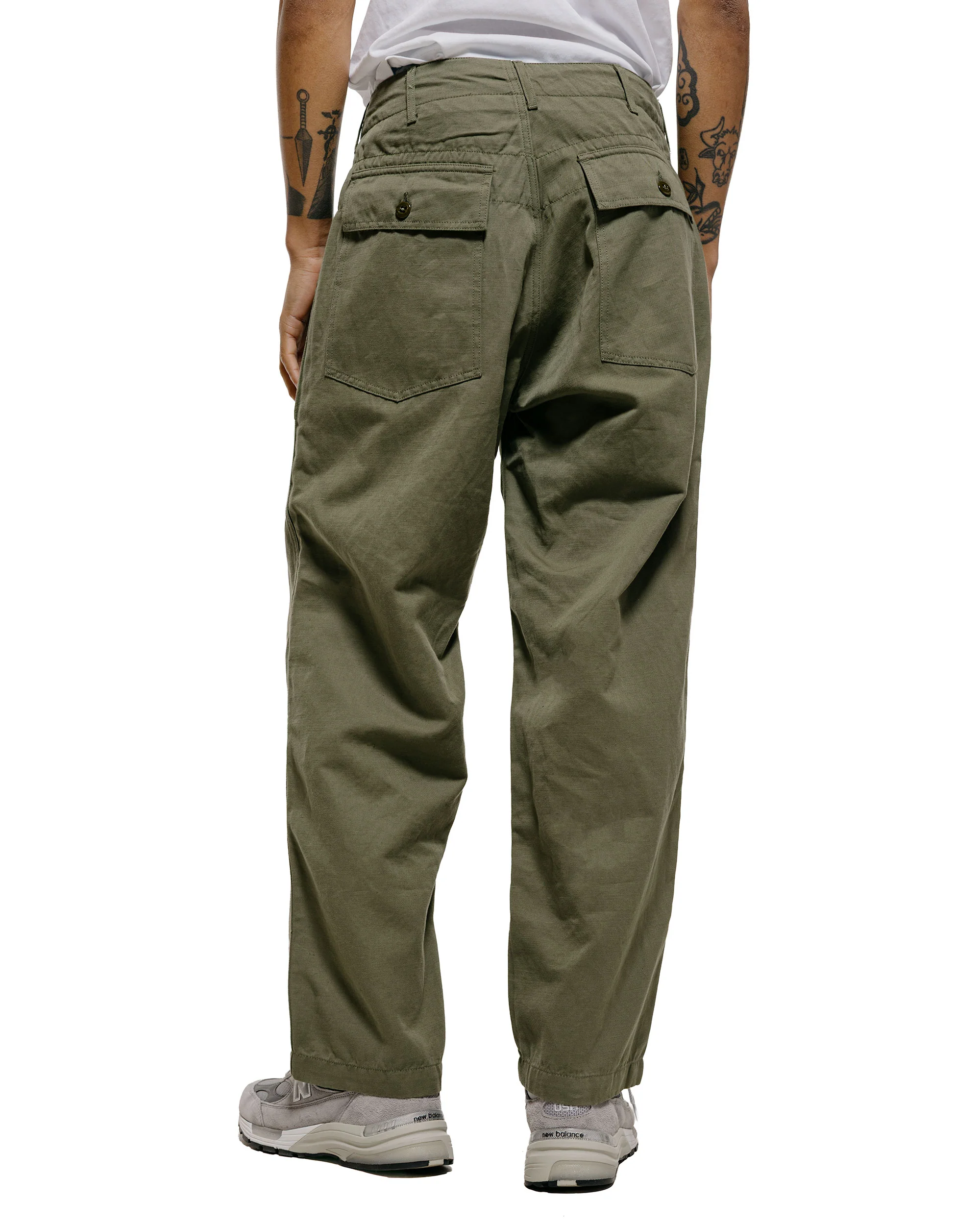 Engineered Garments Fatigue Pant Olive CL Heavy Twill - Image 3