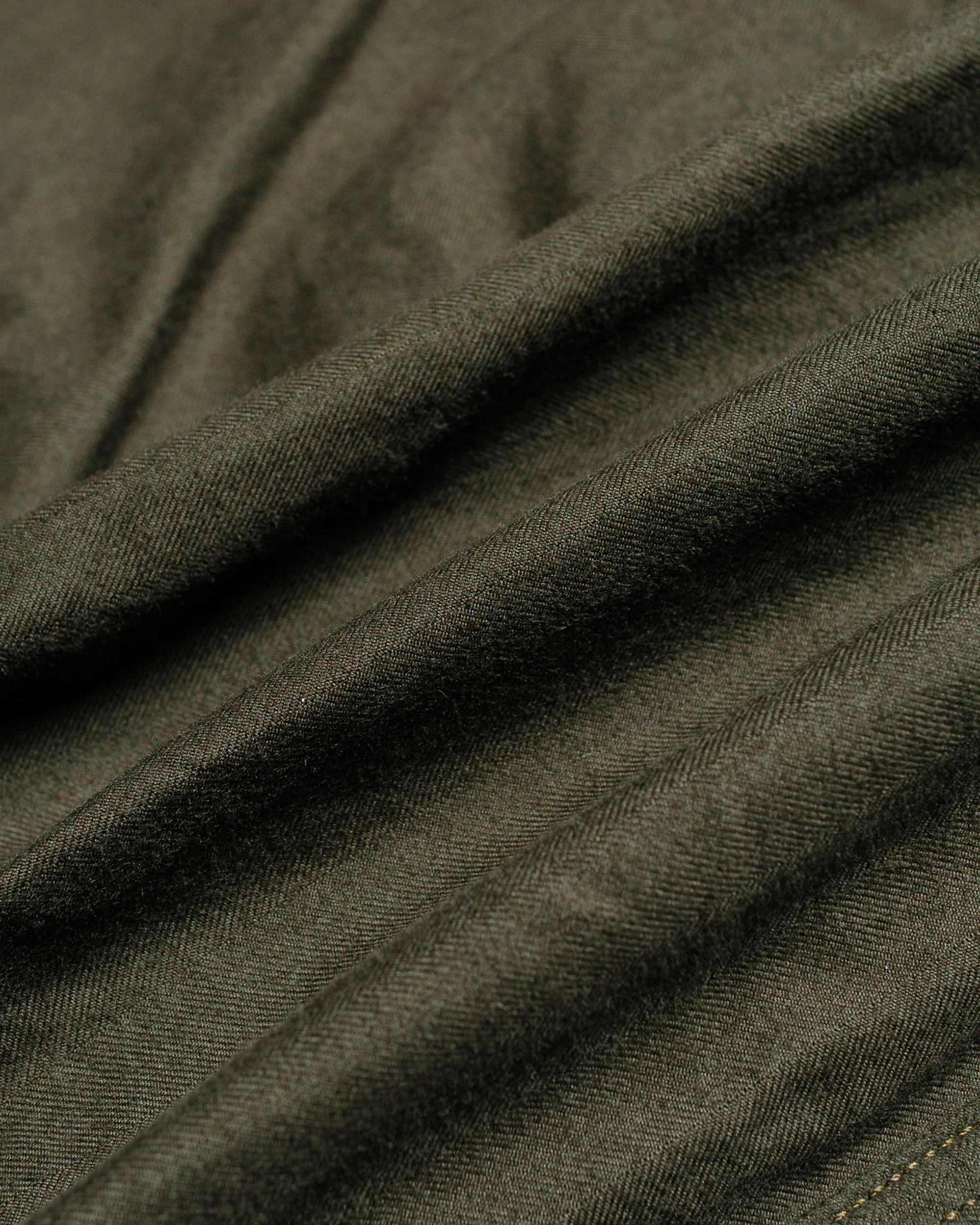 Engineered Garments Fatigue Pant Olive Cotton Brushed Herringbone - Image 5