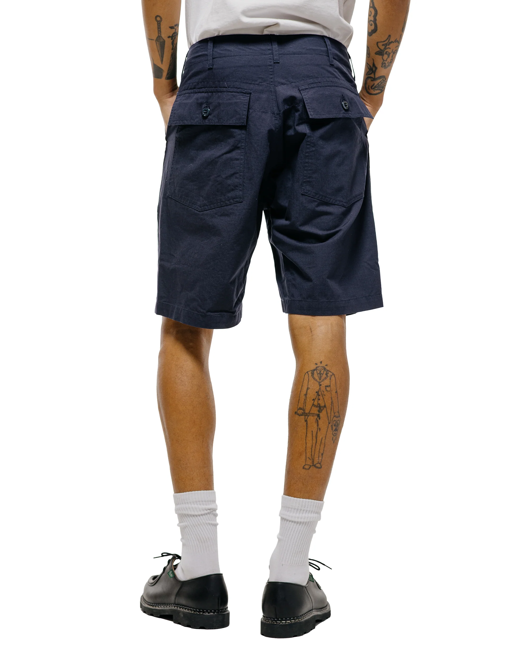 Engineered Garments Fatigue Short Dark Navy Cotton Ripstop - Image 3