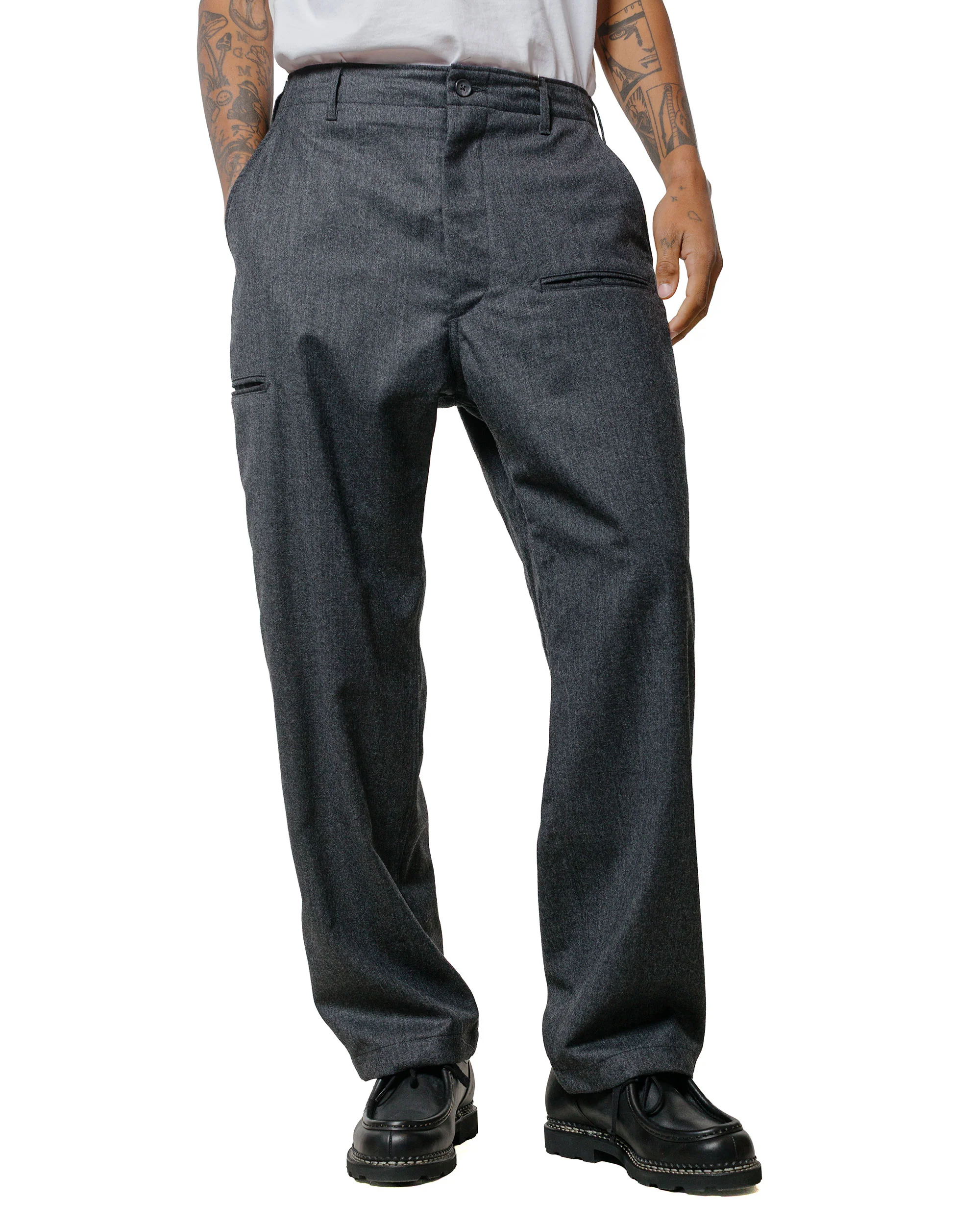 Engineered Garments NNP Pant Charcoal High Count Worsted Wool - Image 2