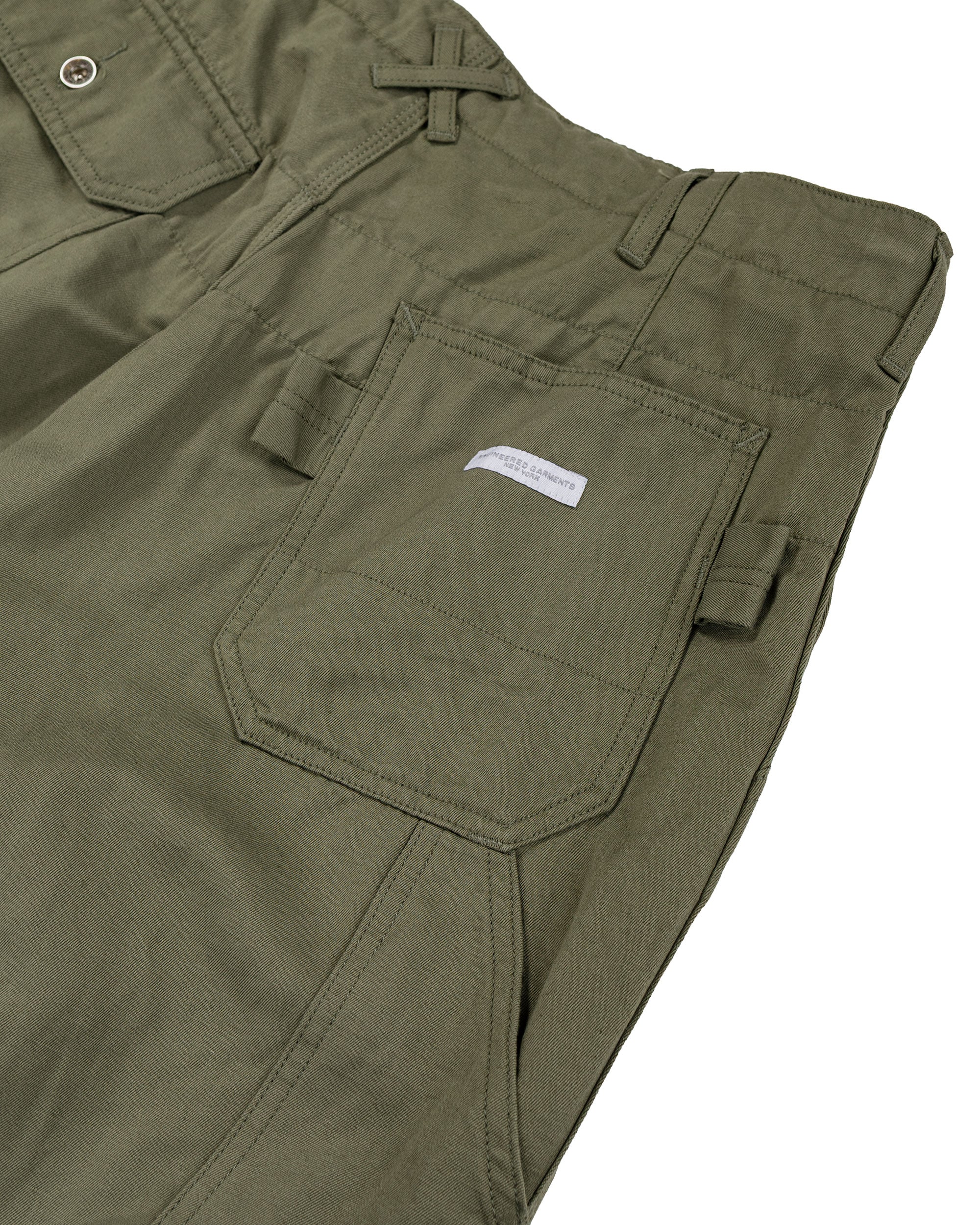Engineered Garments Painter Pant Olive CL Heavy Twill - Image 5