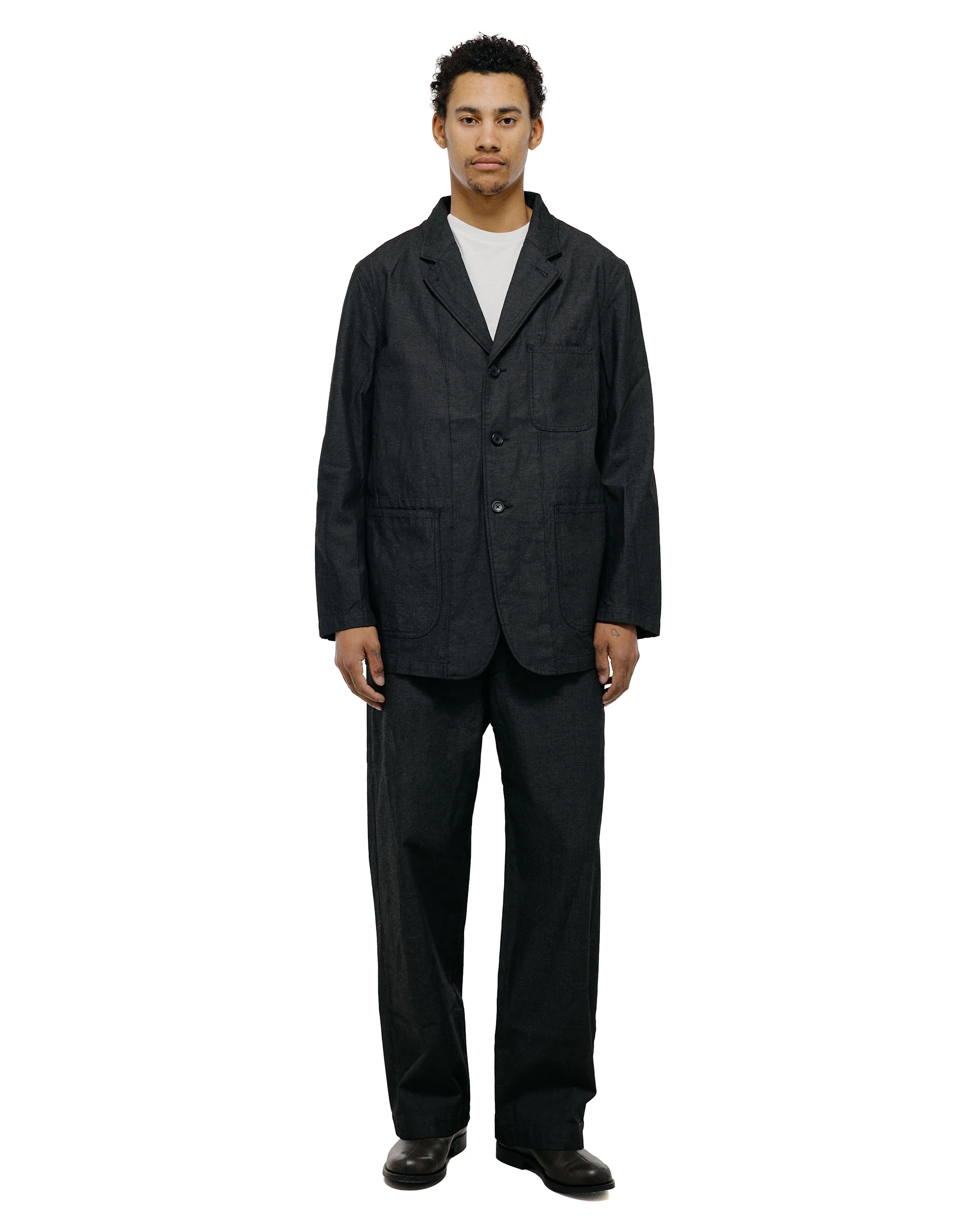 Engineered Garments Workaday Med Blazer Charcoal Cotton Heavy Oxford - Image 5