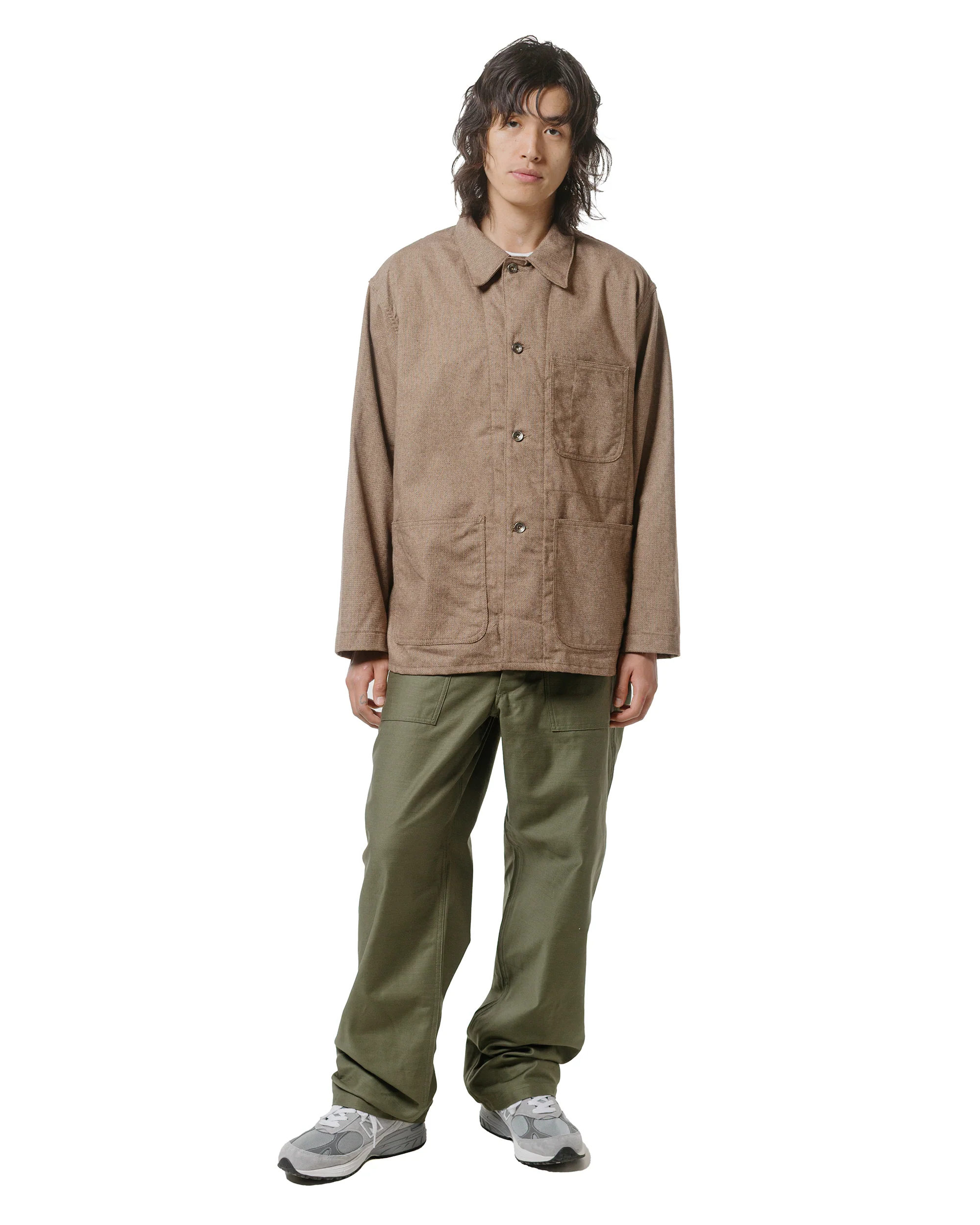 Engineered Garments Workaday Utility Jacket Brown CP Homespun - Image 4
