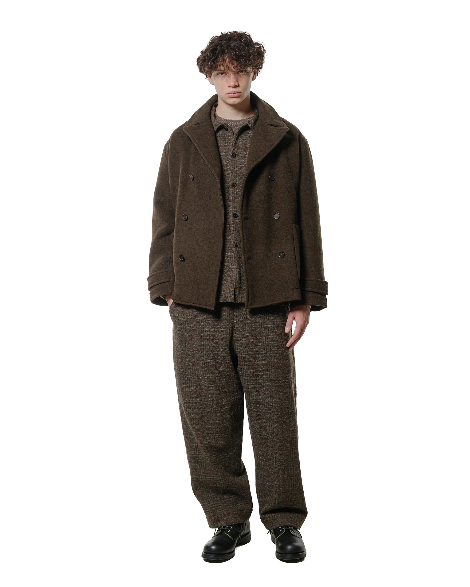 evan kinori Peacoat Blanket Cloth Dark Olive - Image 4