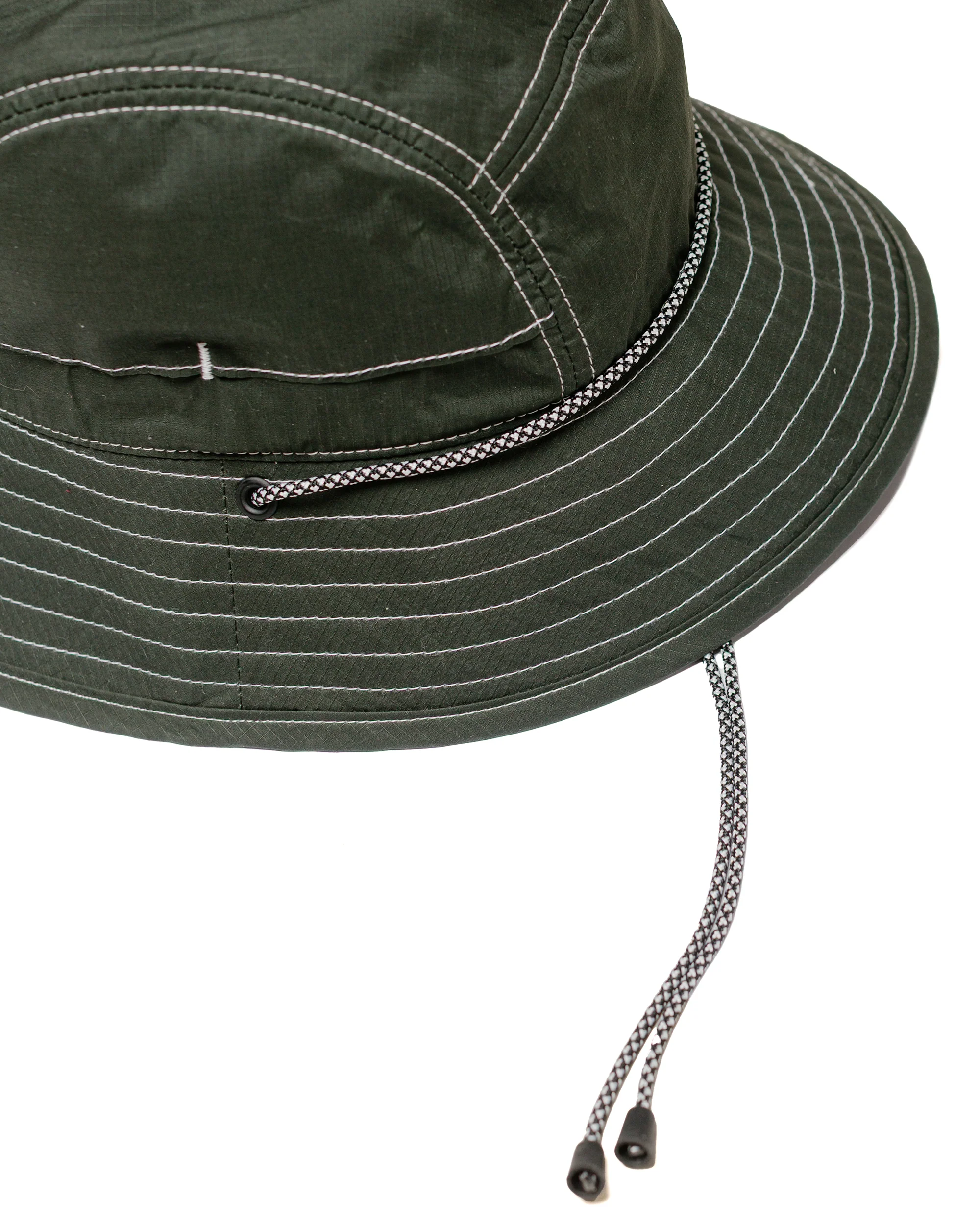 Found Feather 5 Panel Explorer Hat Millerain Waxed Cotton Deep Green - Image 4
