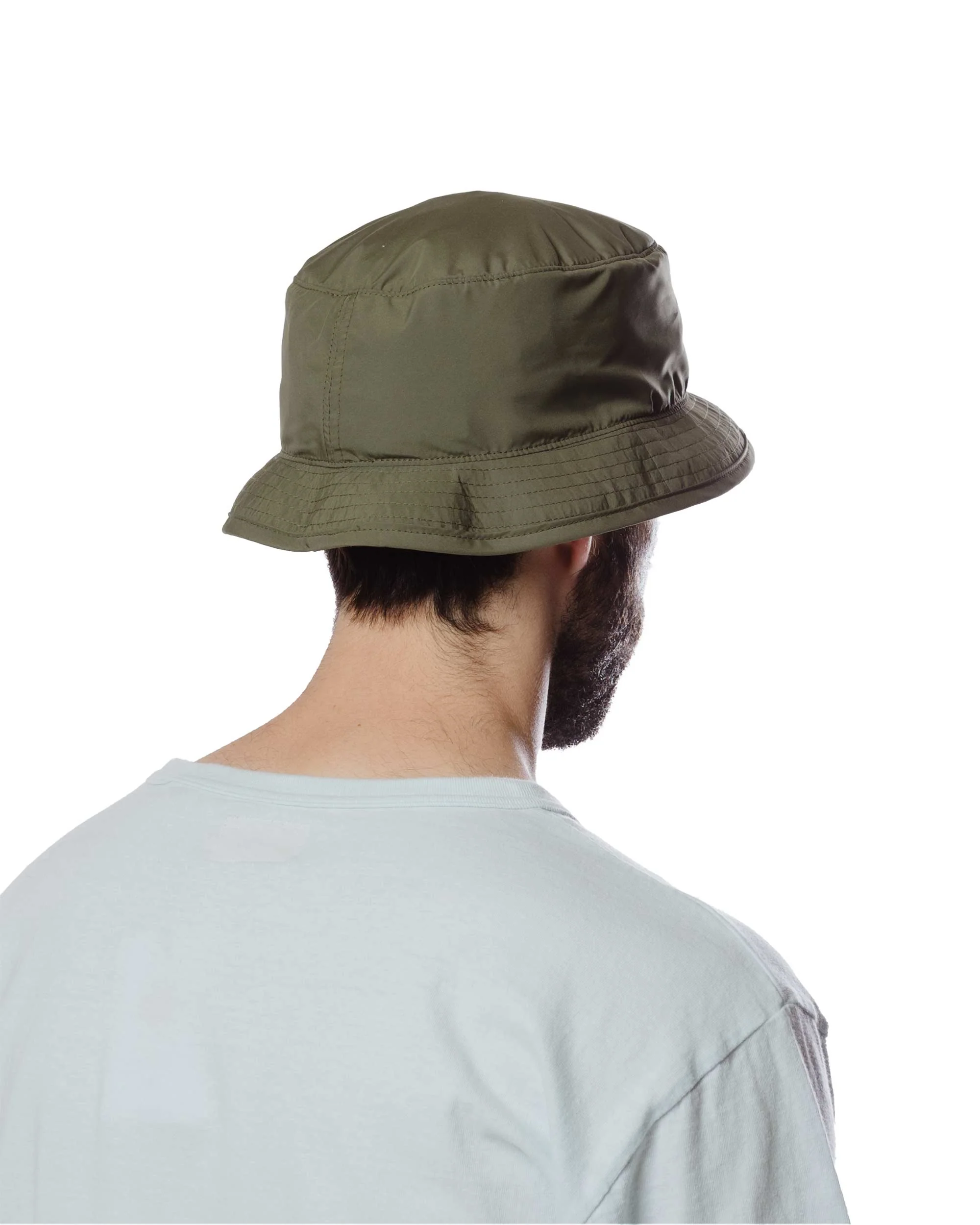 Found Feather Boonie Crusher Hat Poly Dyed Taffeta Olive - Image 3
