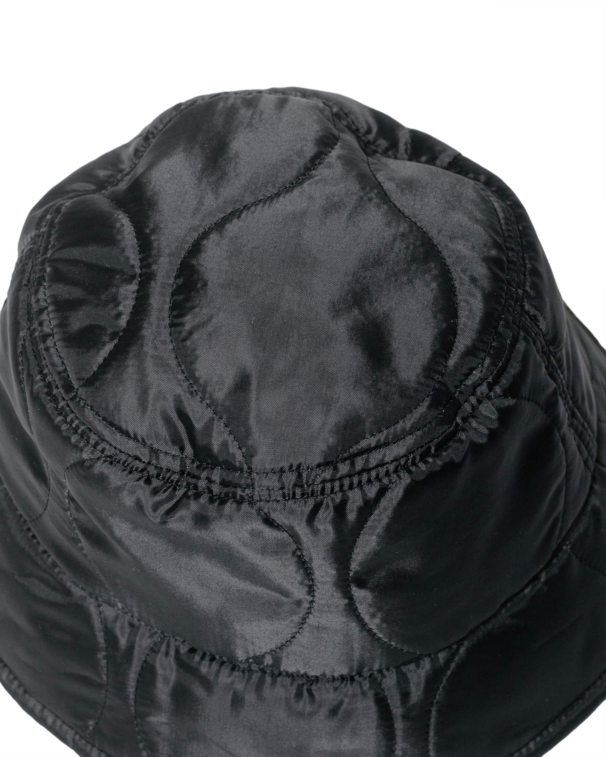 Found Feather Bucket Hat Quilted Military Liner Black - Image 2