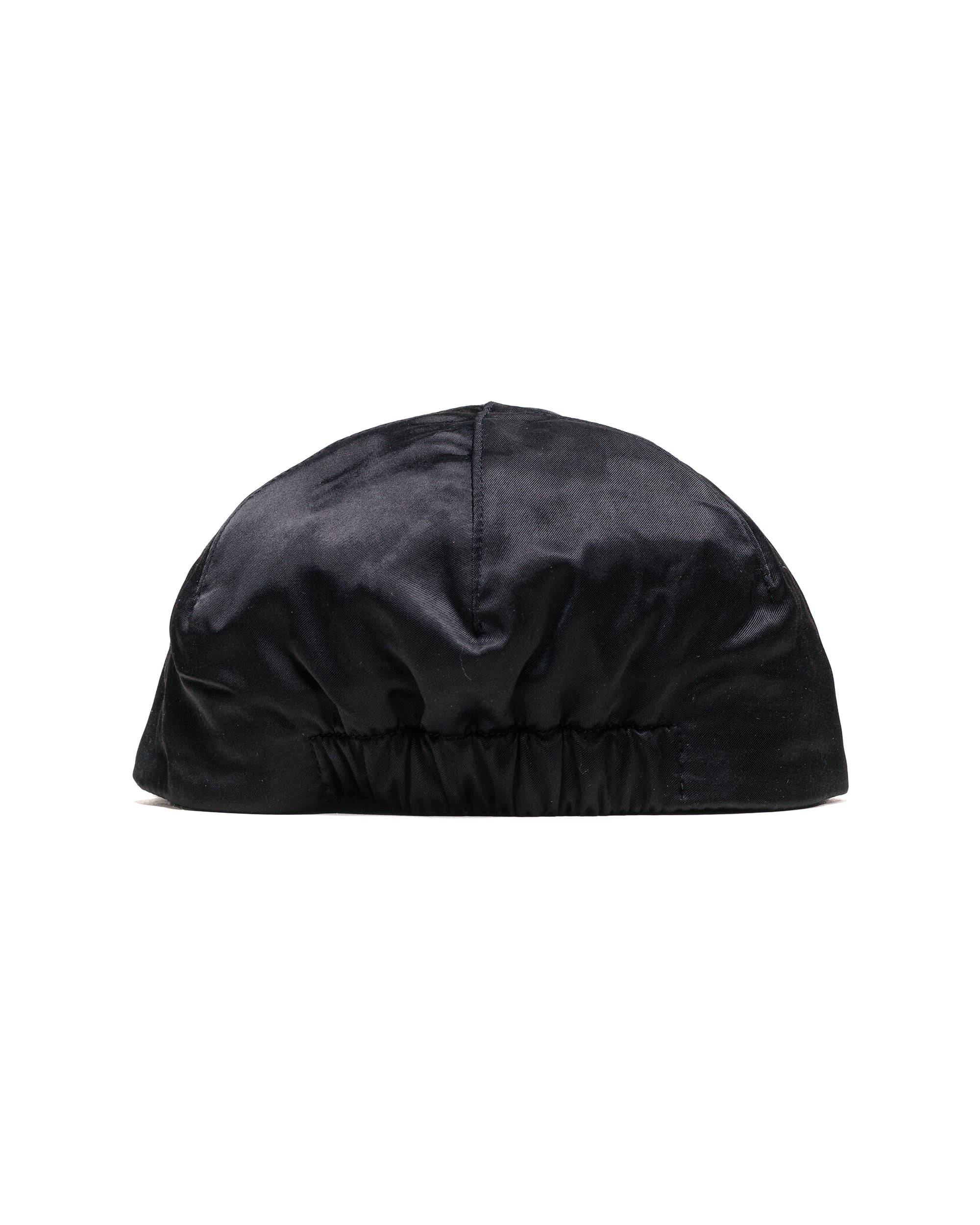 Found Feather 2 Panel Trucker Cap Rayon Cotton Dyed Satin Black - Image 2
