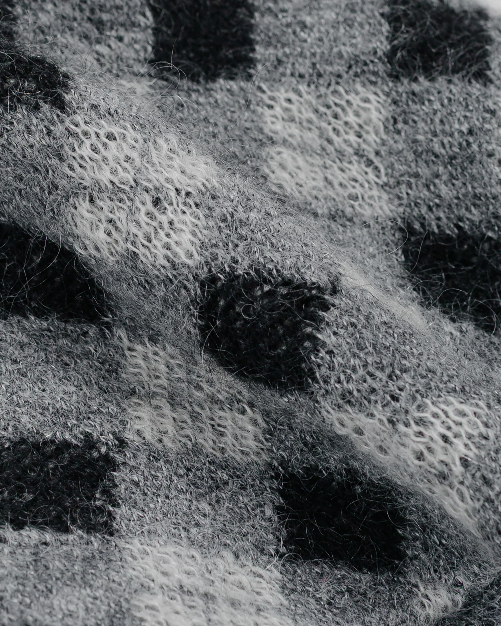 Found Feather Mohair Skully Argyle Black - Image 2