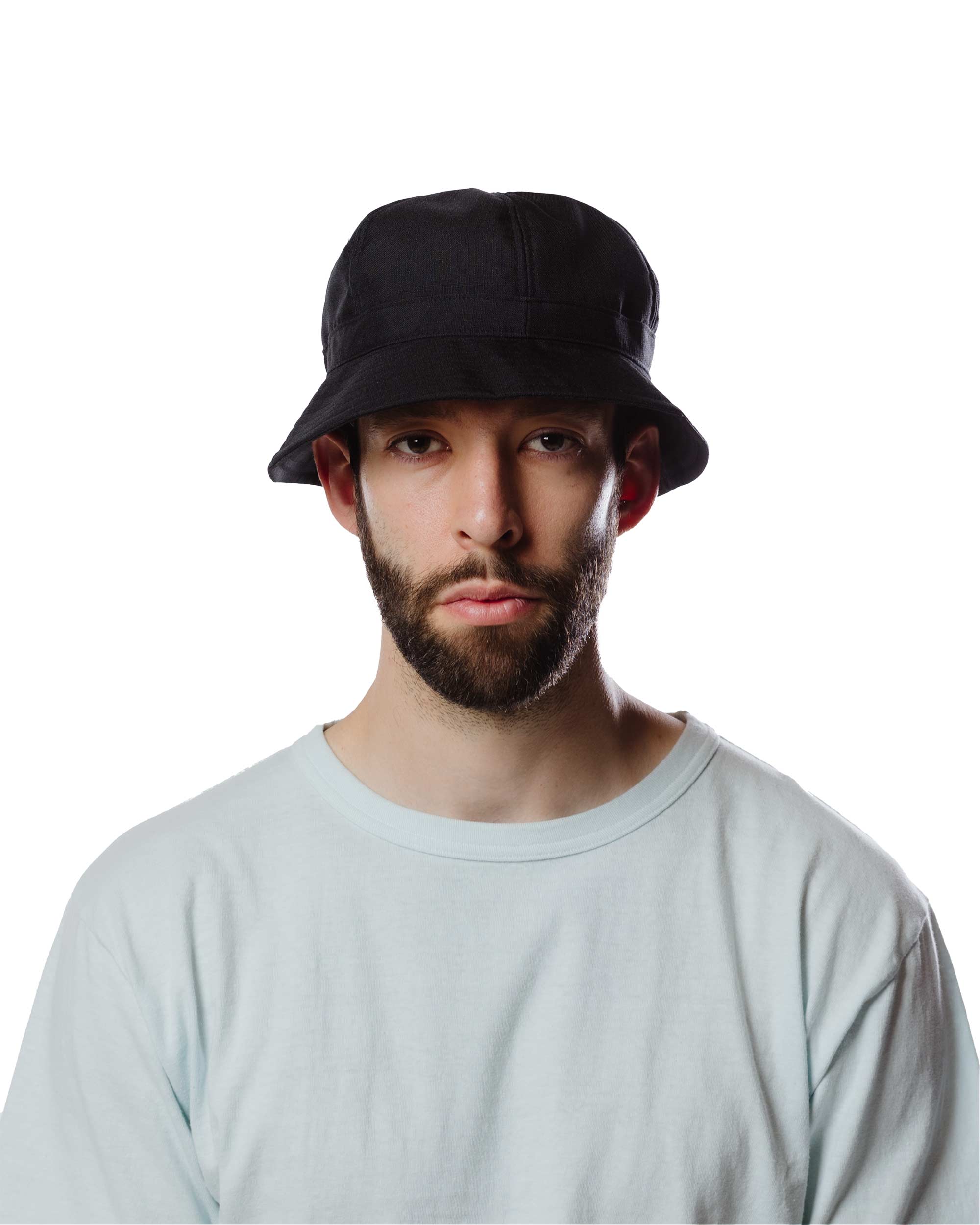 Found Feather Safari Hat Kimono Rip Stop Black - Image 2