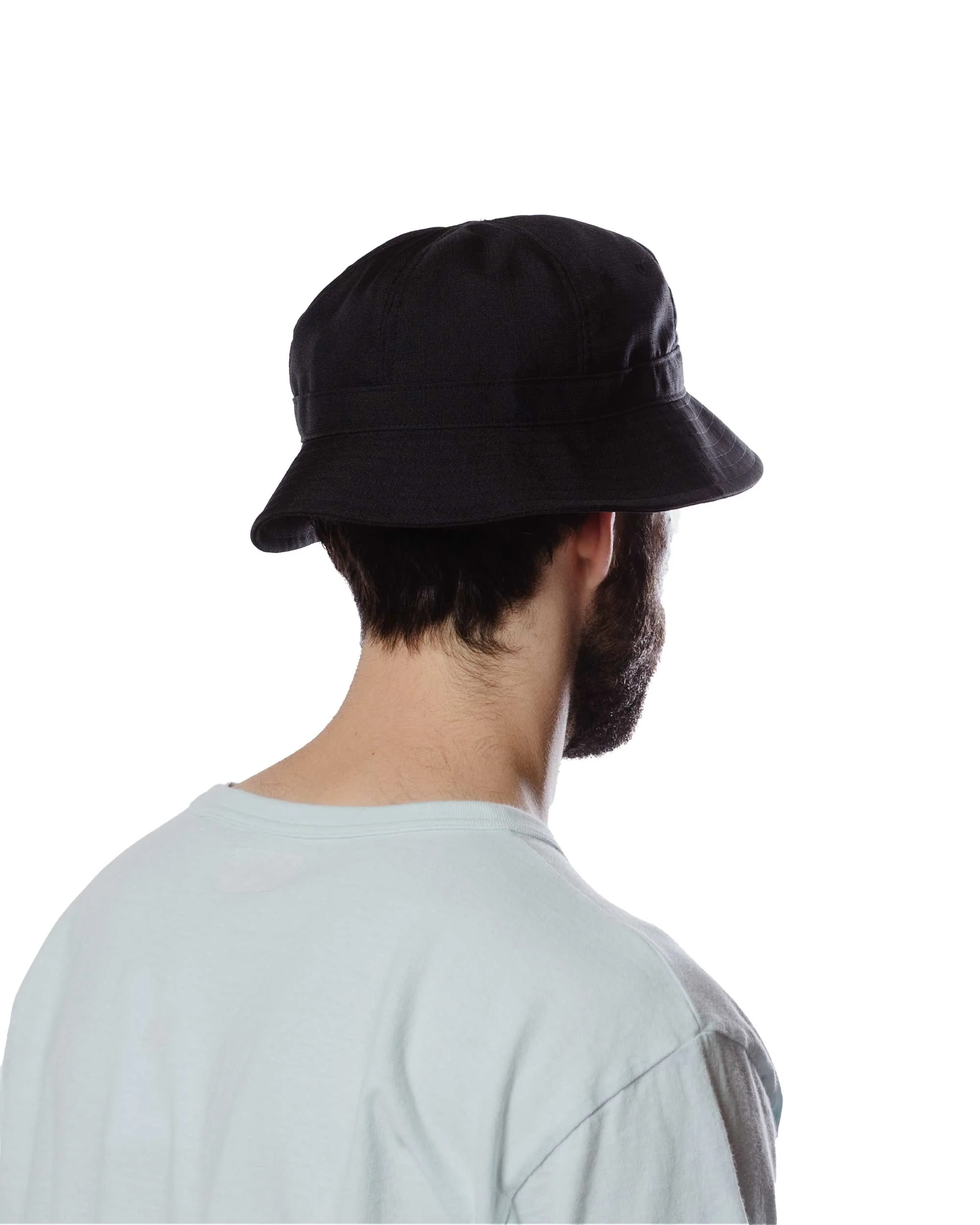 Found Feather Safari Hat Kimono Rip Stop Black - Image 3