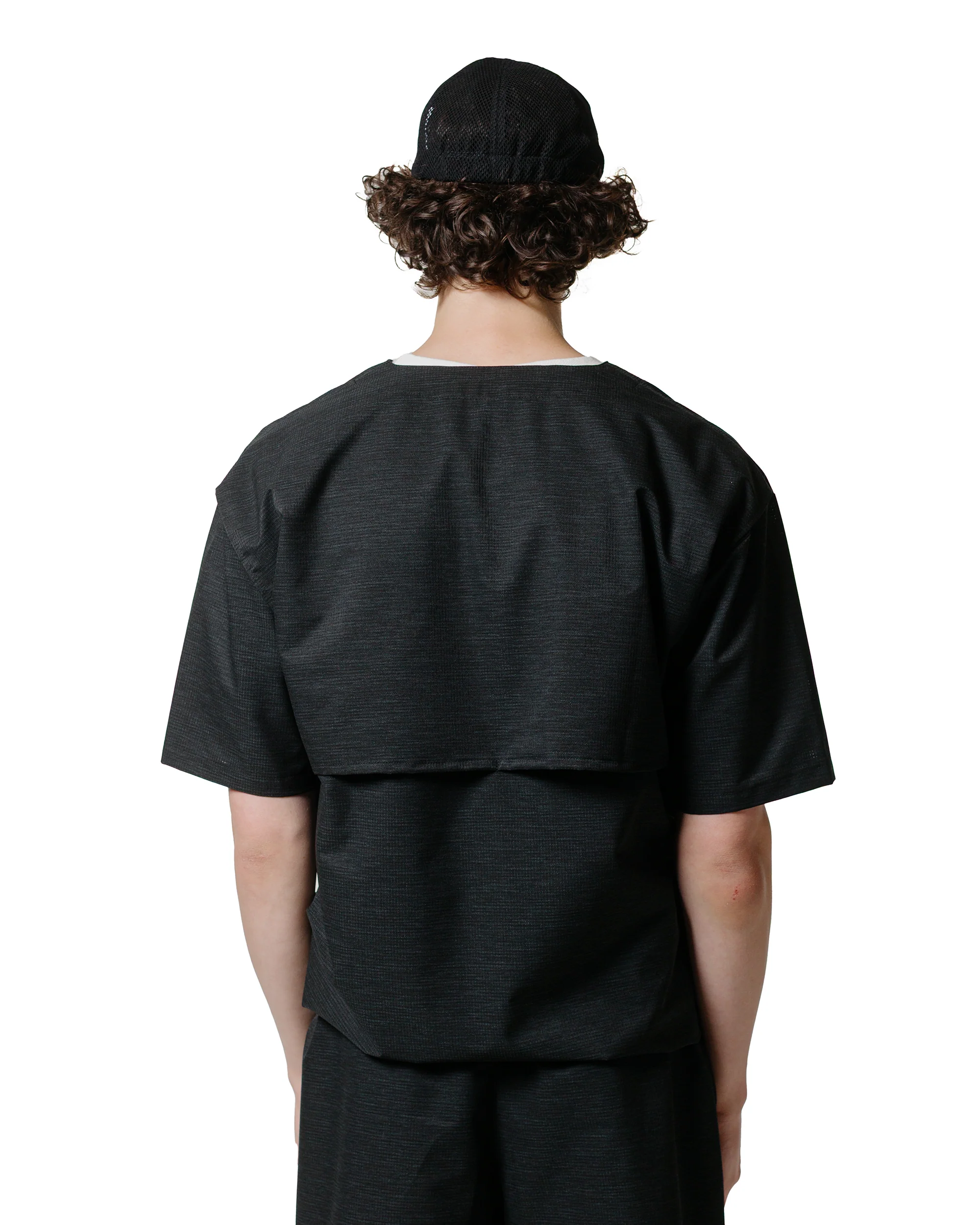 Found Feather Tech Sleeping Shirt Dot AIR Slub Linen Black - Image 3