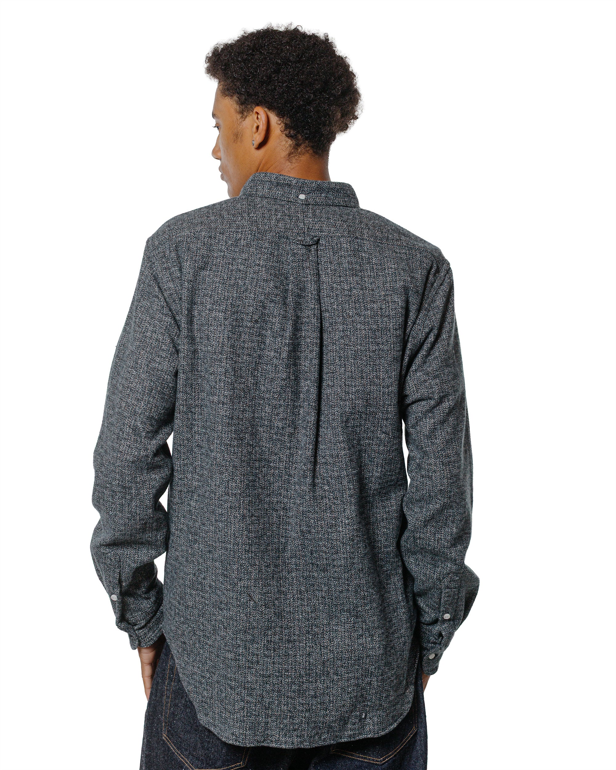 Gitman Vintage Bros. Grey Cotton Tweed Shirt - Image 3
