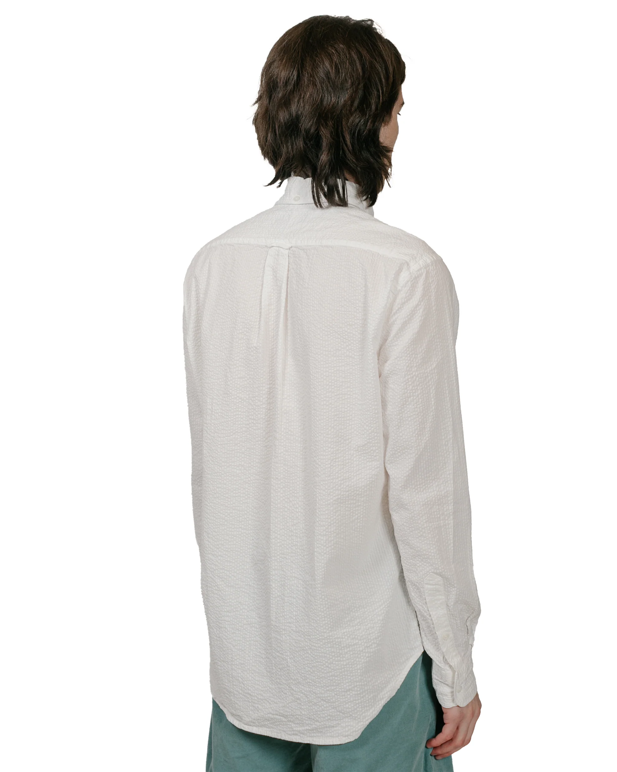 Gitman Vintage Bros. White Seersucker Shirt - Image 3