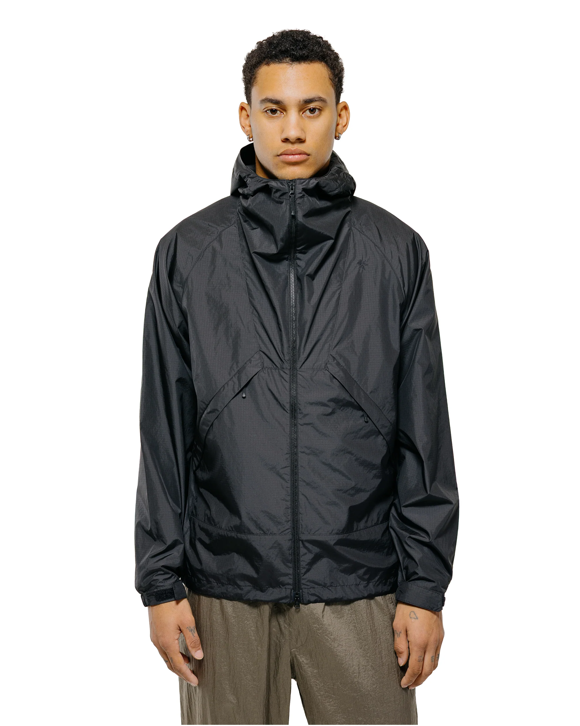 Goldwin Rip-stop Hooded Jacket Black - Image 2