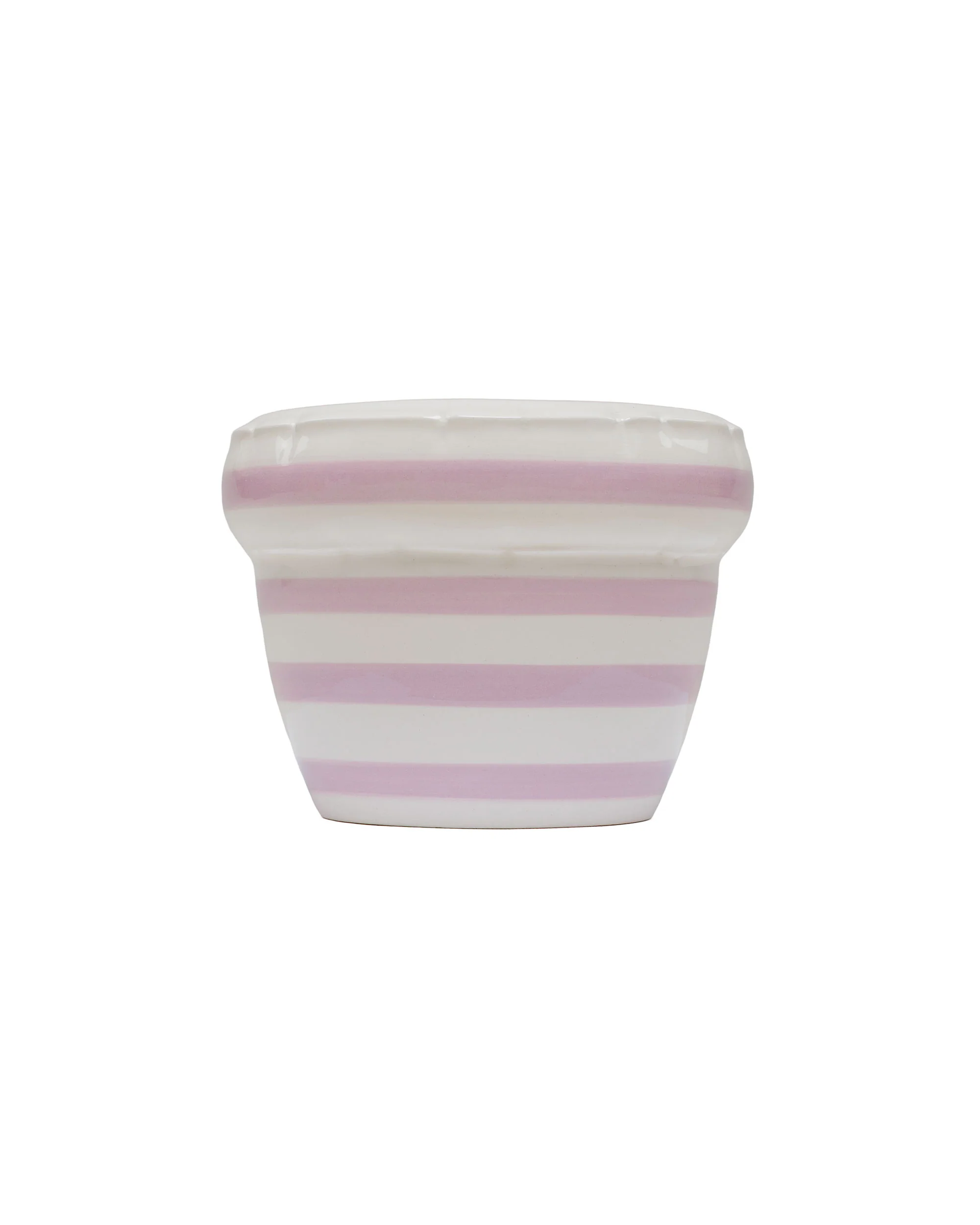 Home Studyo Small Planter 'Louis' Stripes Lavender Gloss