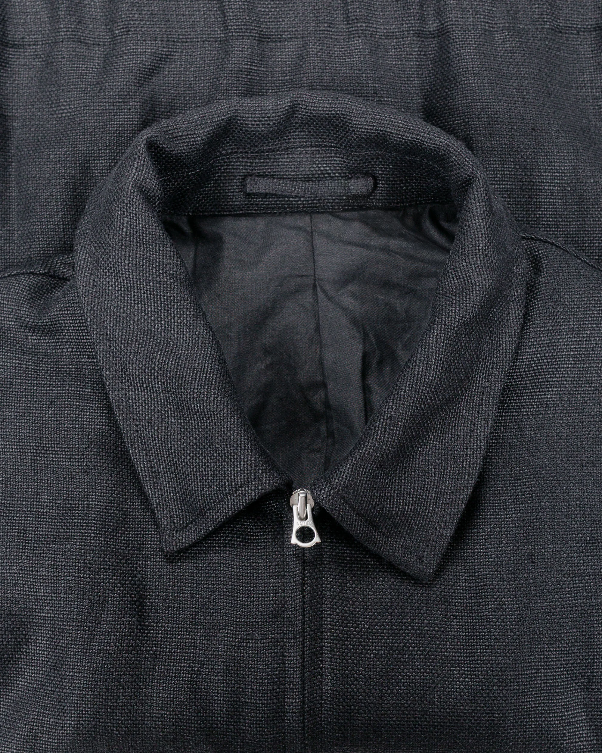 James Coward Machine Jacket Black Belgian Linen - Image 5
