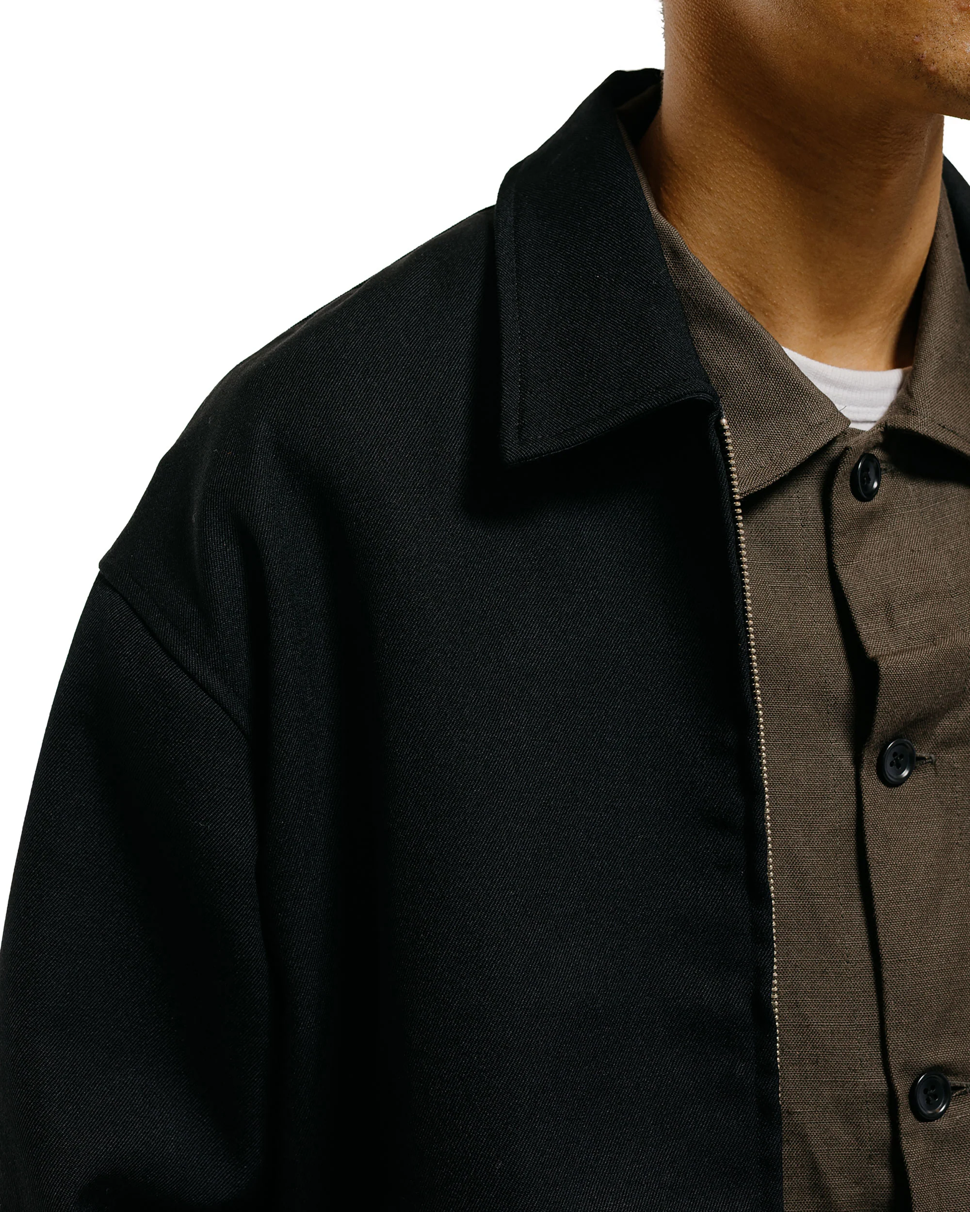 James Coward Machine Jacket Black Wool Gabardine - Image 3