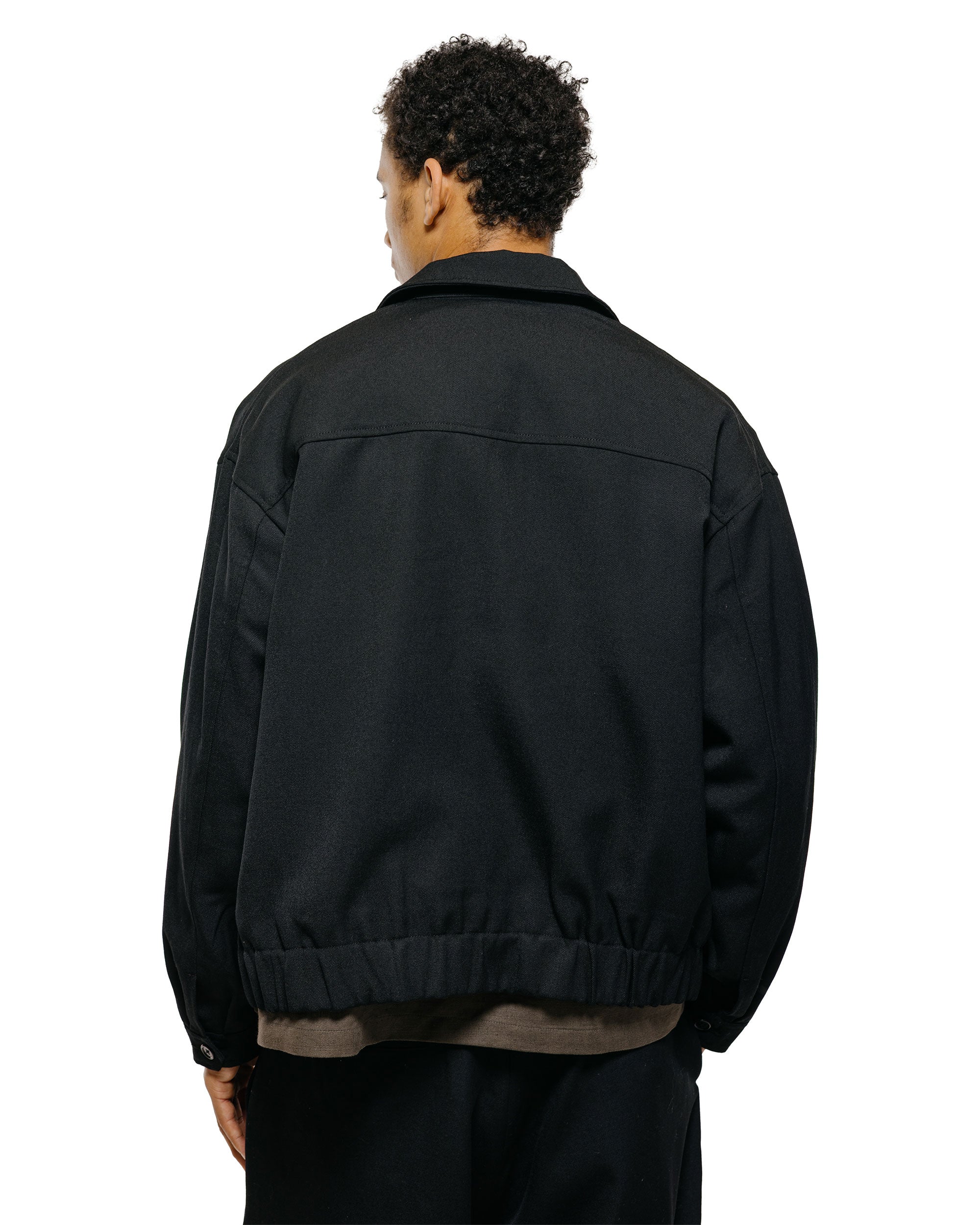 James Coward Machine Jacket Black Wool Gabardine - Image 5
