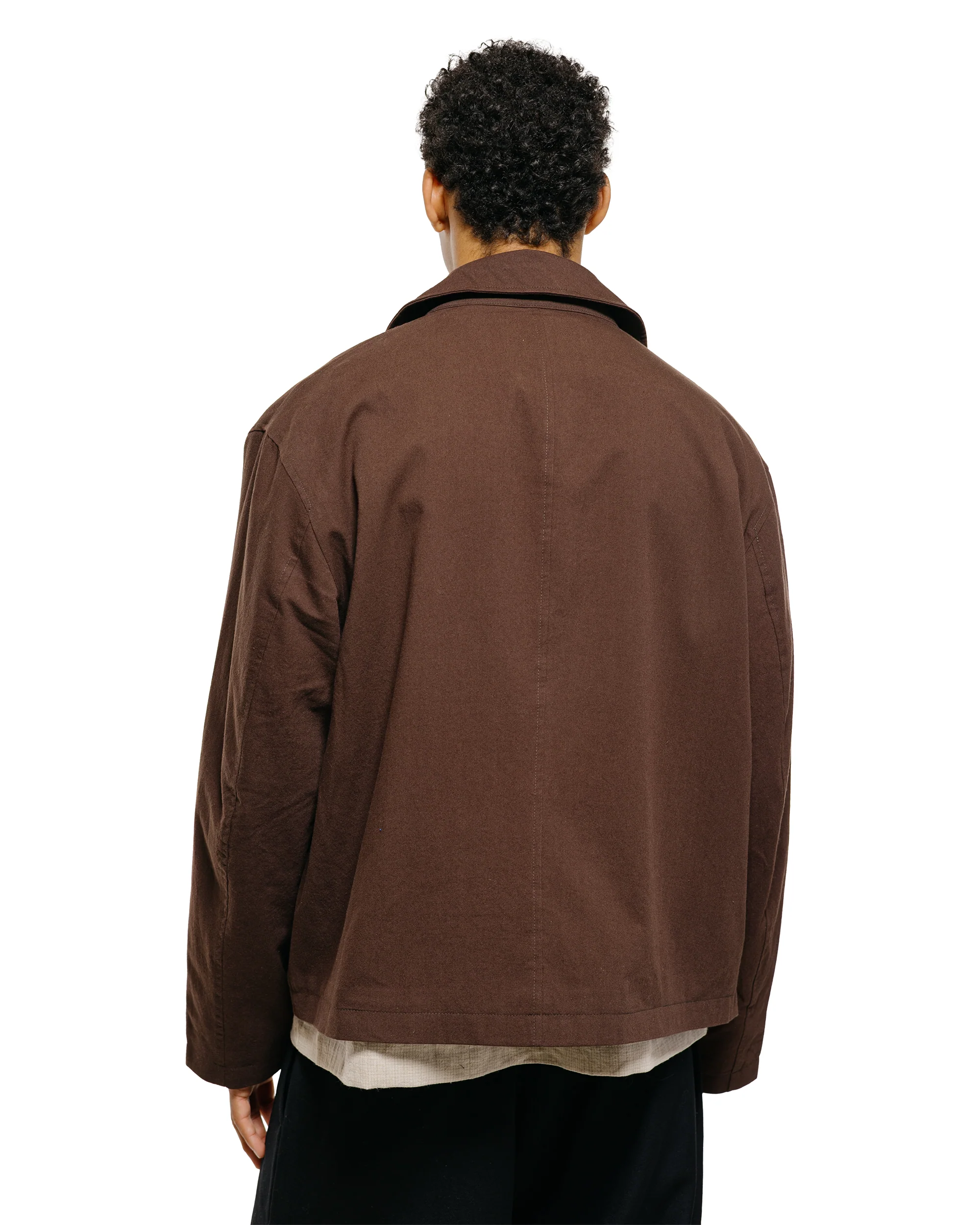 James Coward Site Jacket Dark Brown Cotton Wool Twill - Image 5