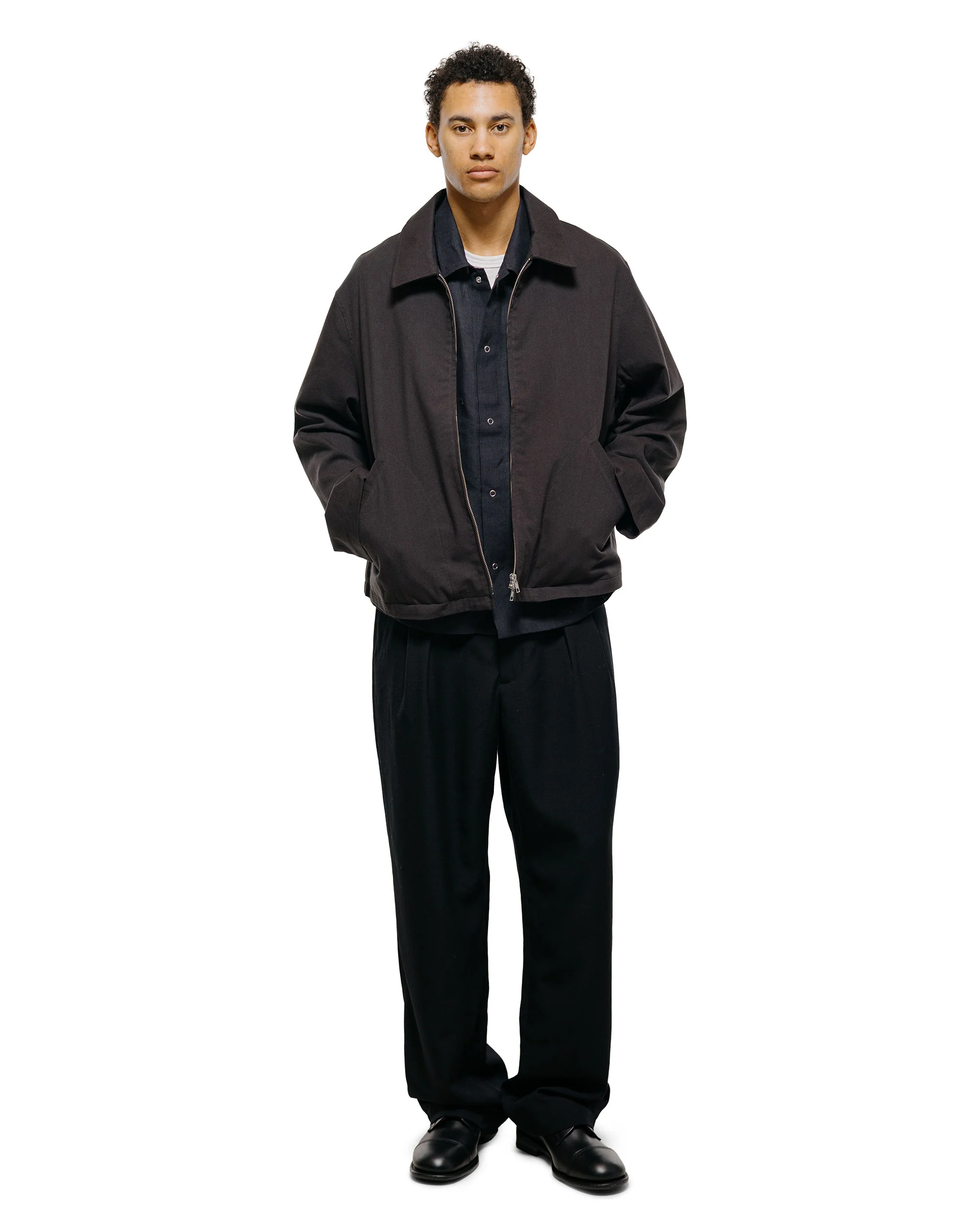 James Coward Site Jacket Dark Grey Cotton Wool Twill - Image 5