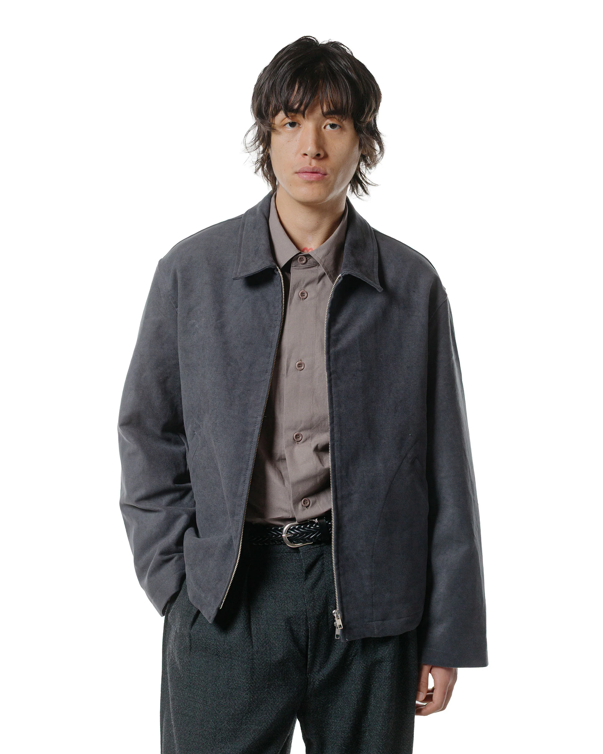 James Coward Site Jacket Grey Cotton Moleskin - Image 2