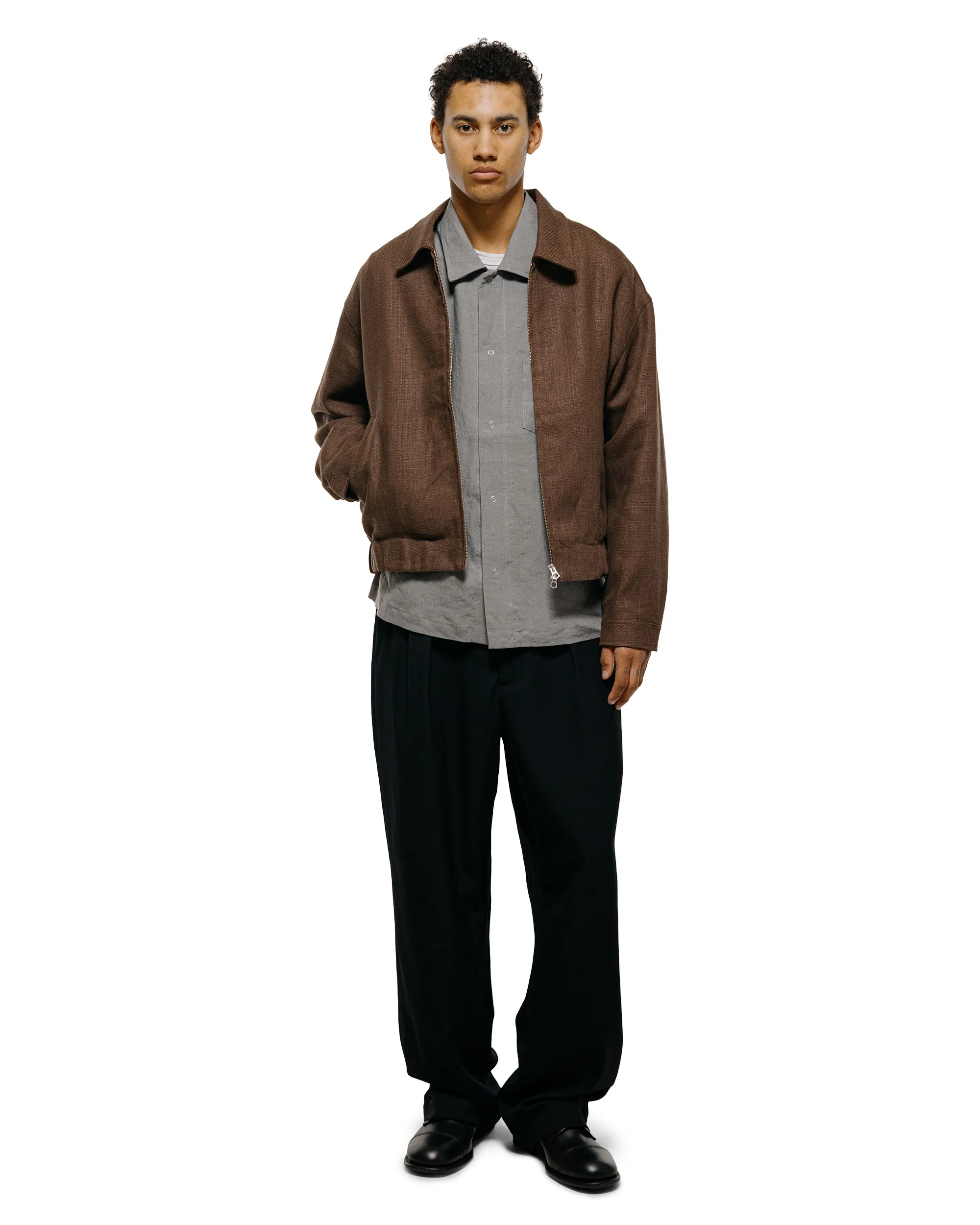 James Coward Workshop Shirt Flint Belgian Linen - Image 5