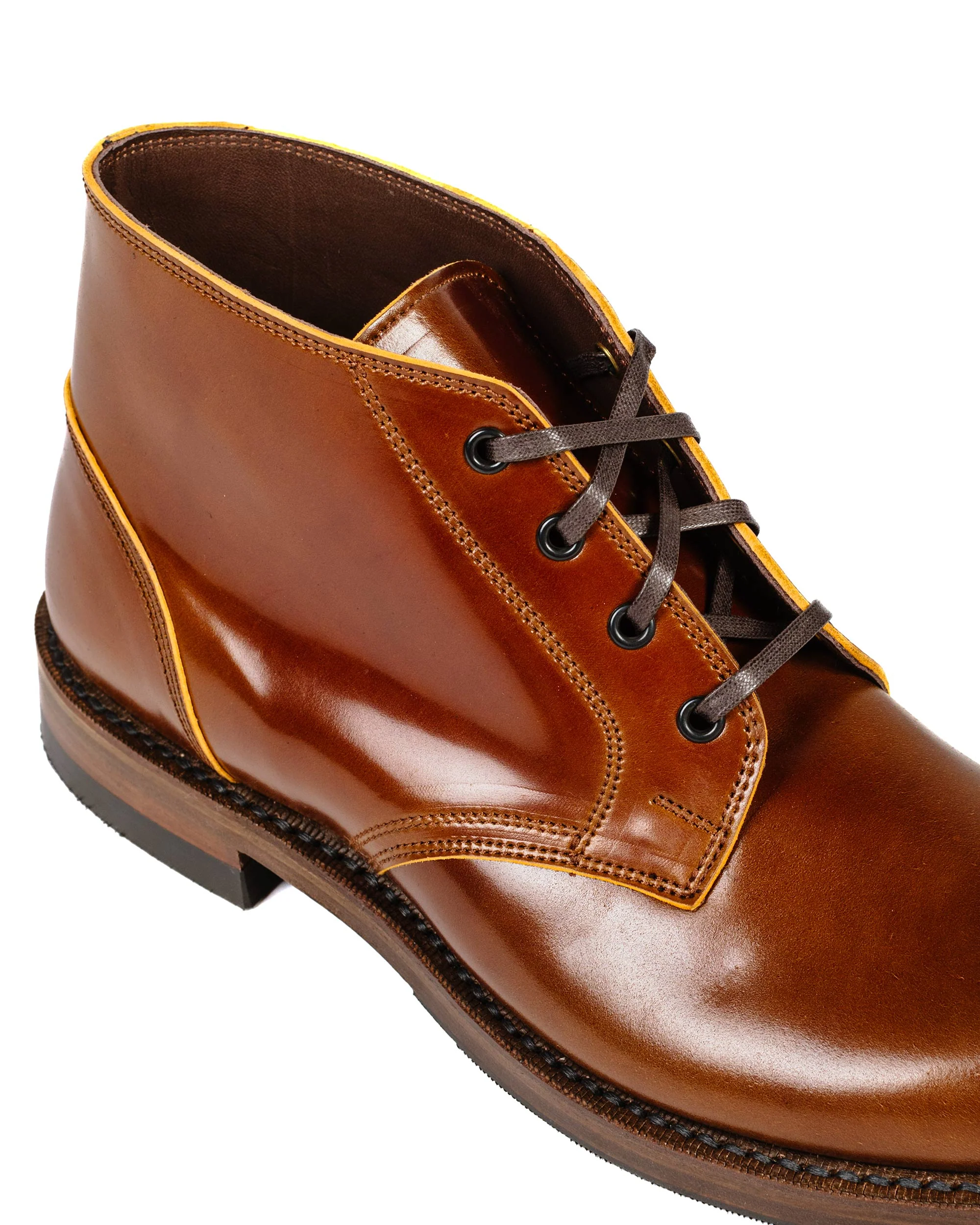 John Lofgren Bootmaker The Steadfast Chukka Boots Shinki Hikaku Shell Cordovan Cognac - Image 3