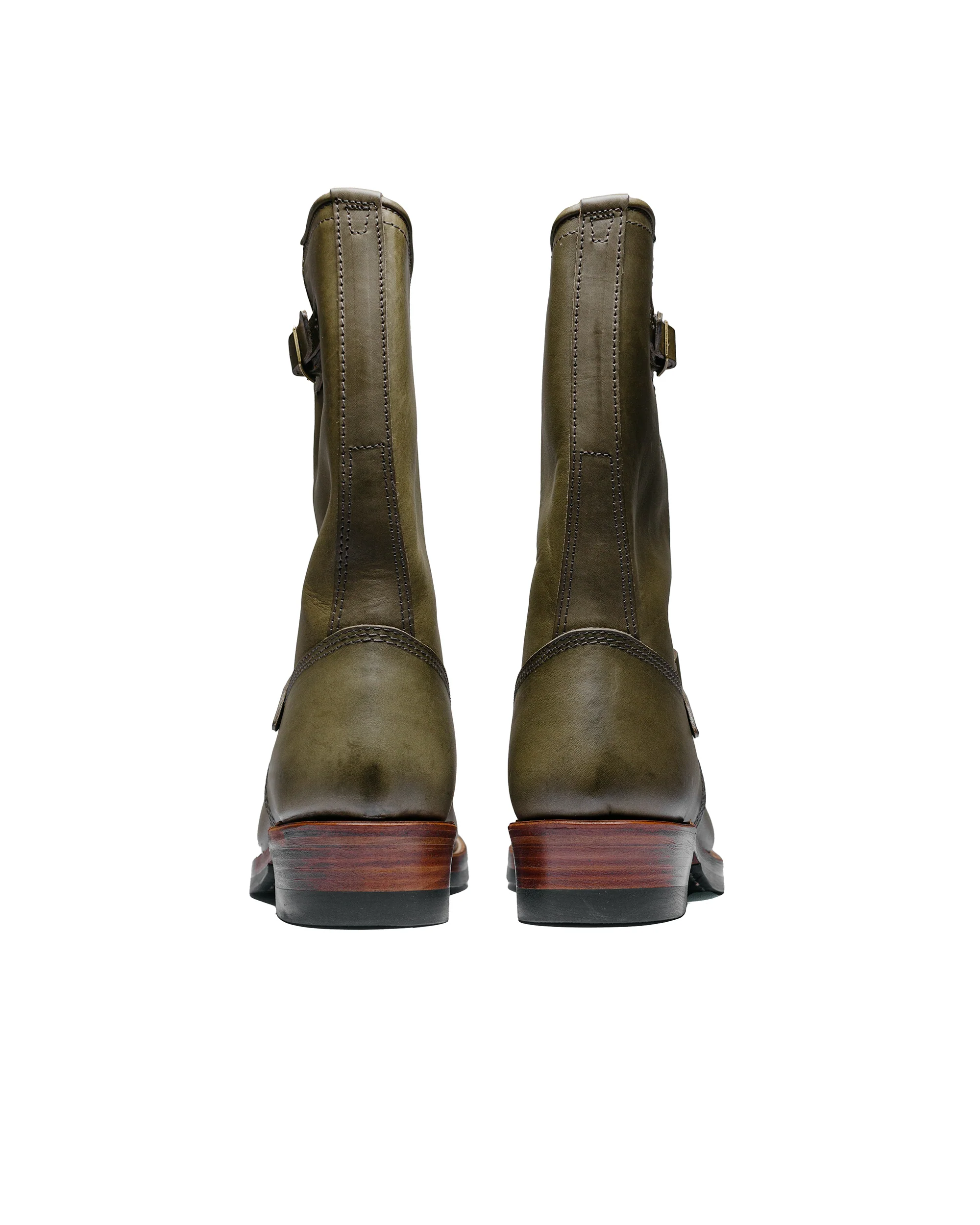 John Lofgren Bootmaker Wabash Engineer Boots Badalassi Carlo Leather Grigio - Image 4