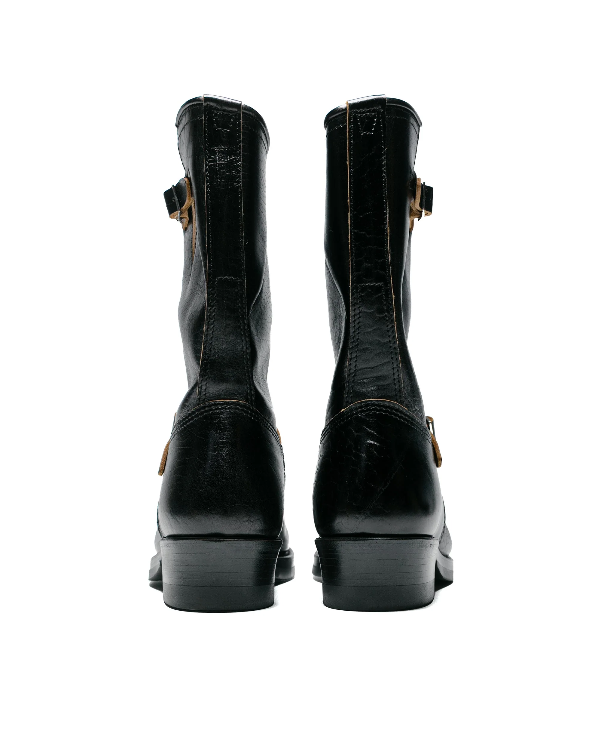 John Lofgren Bootmaker Wabash Engineer Boots Shinki Hikaku Horsebutt Black - Image 5